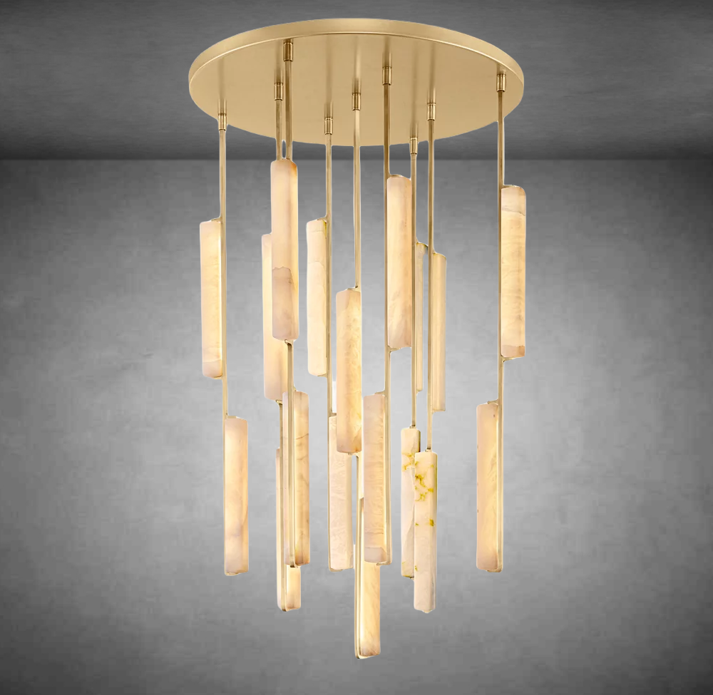 Aurivox Alabaster Round Chandelier