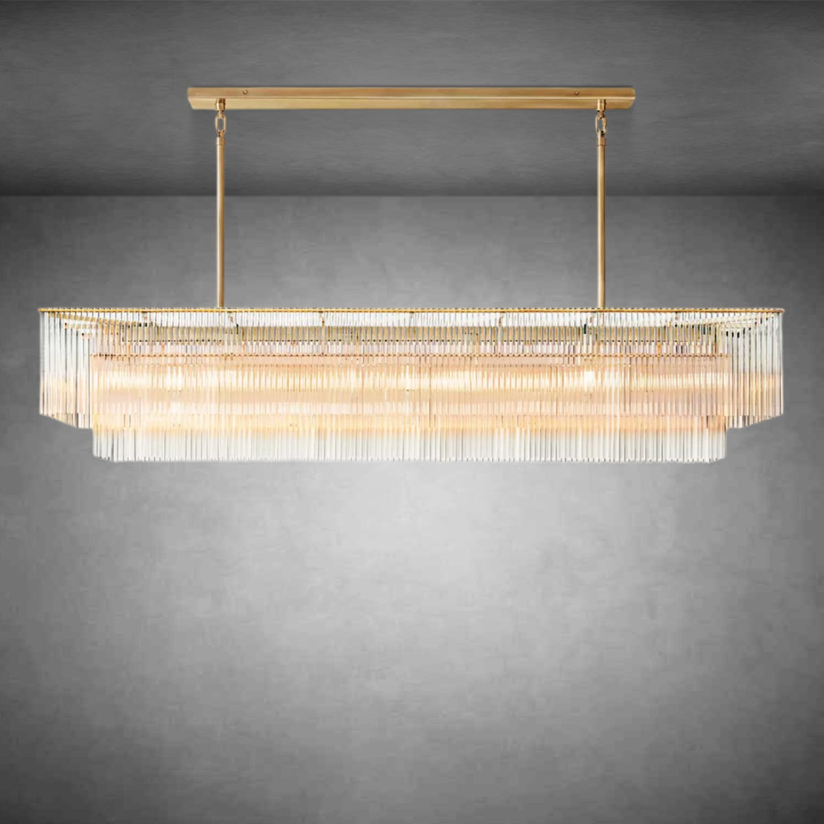 HA Amadeo Rectangular Chandelier 72''