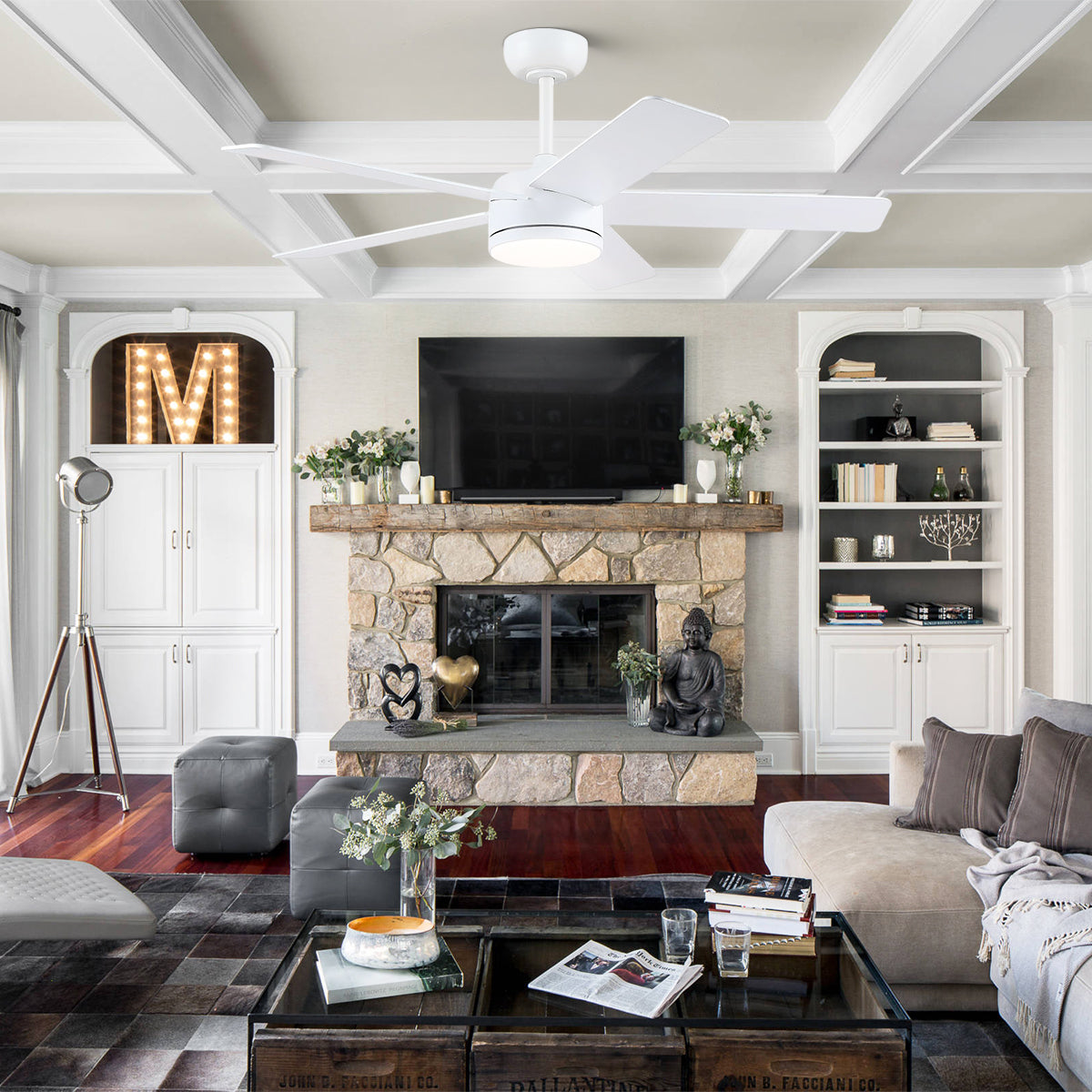 Modern Recessed Ceiling Fan Light