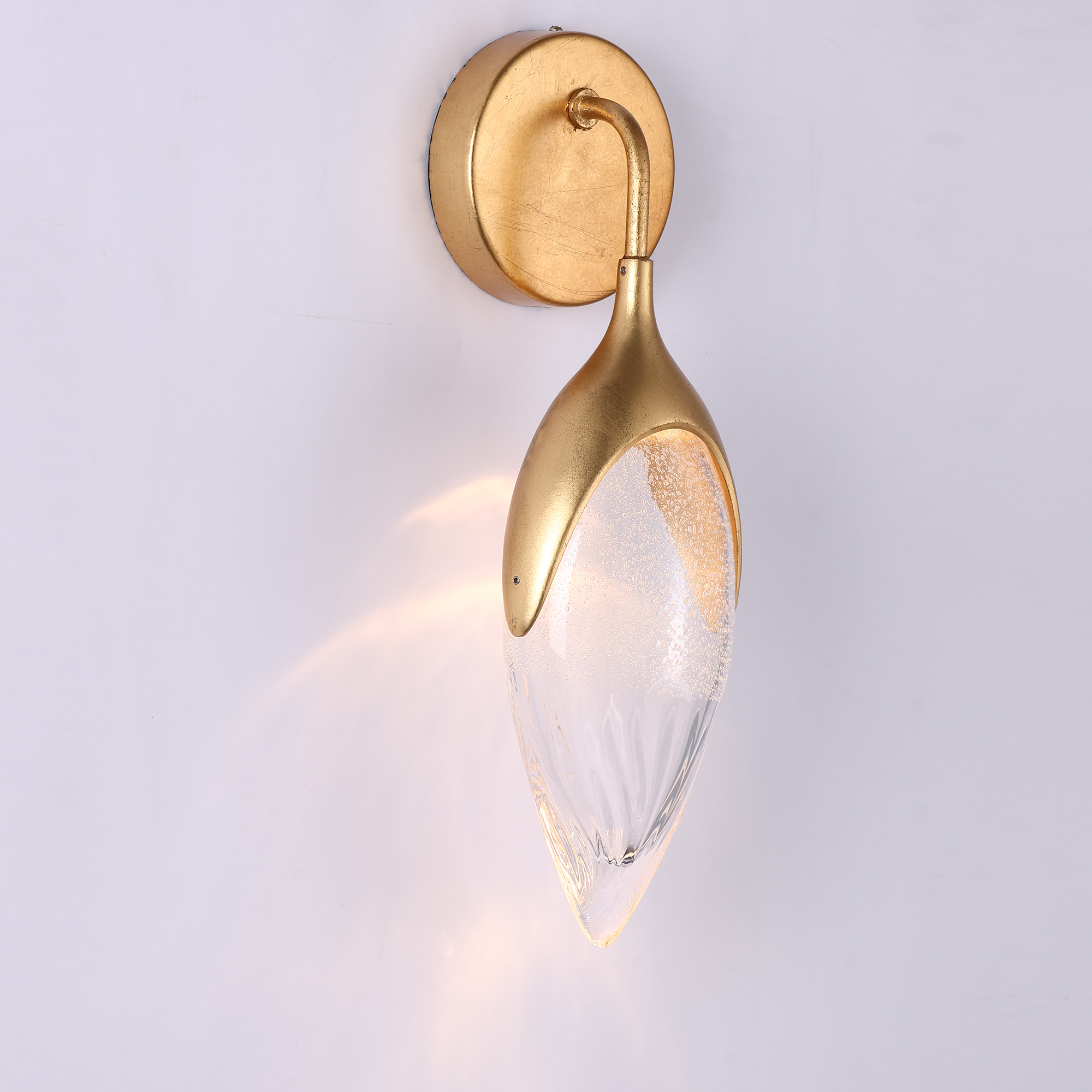 Olive Modern Brass Wall Sconce