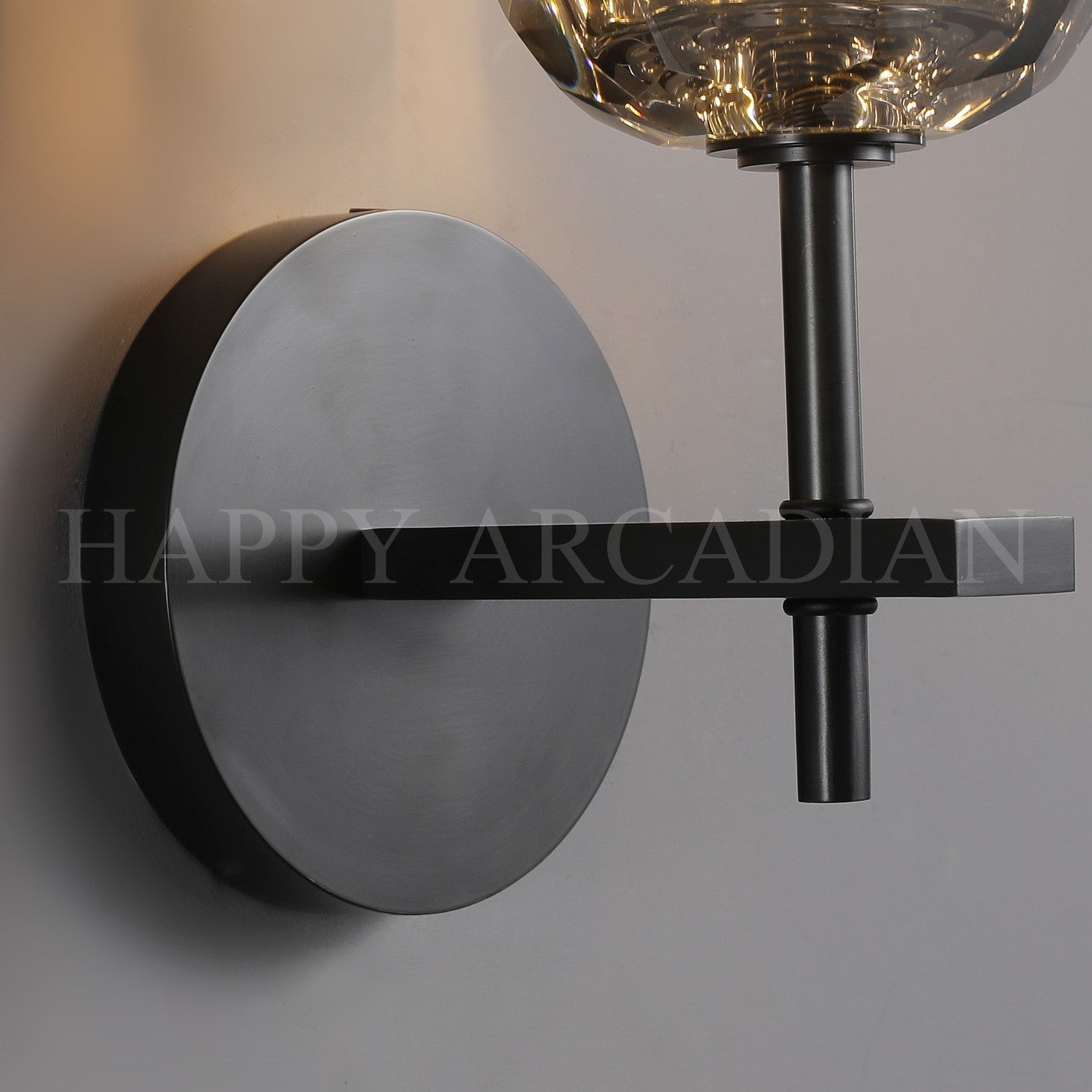HA Bola De Short Style Smoke Crystal Wall Sconces