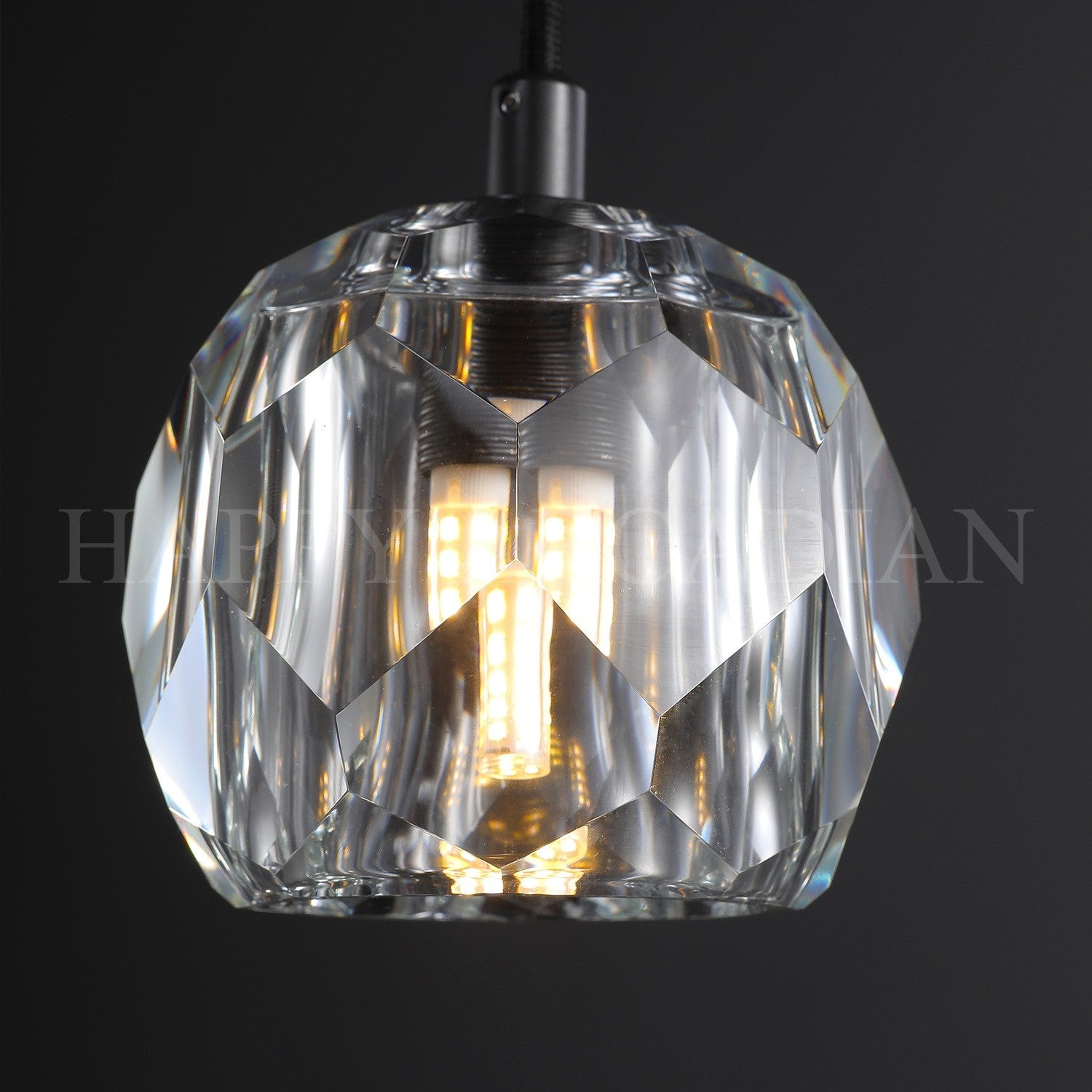 HA Bola De Crystal Round Cluster Chandelier 14" 19''