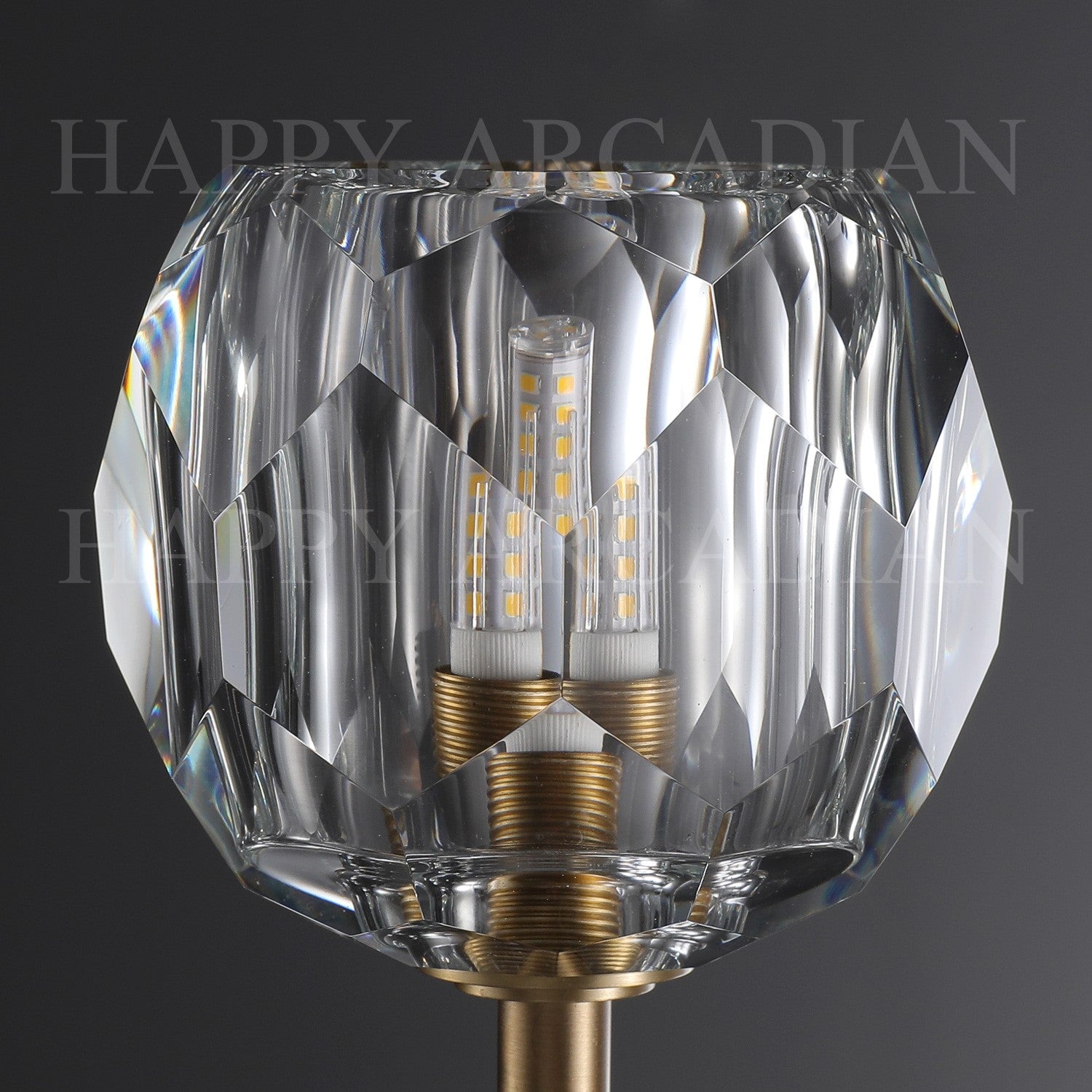 HA Bola De Short Style Clear Crystal Wall Sconces
