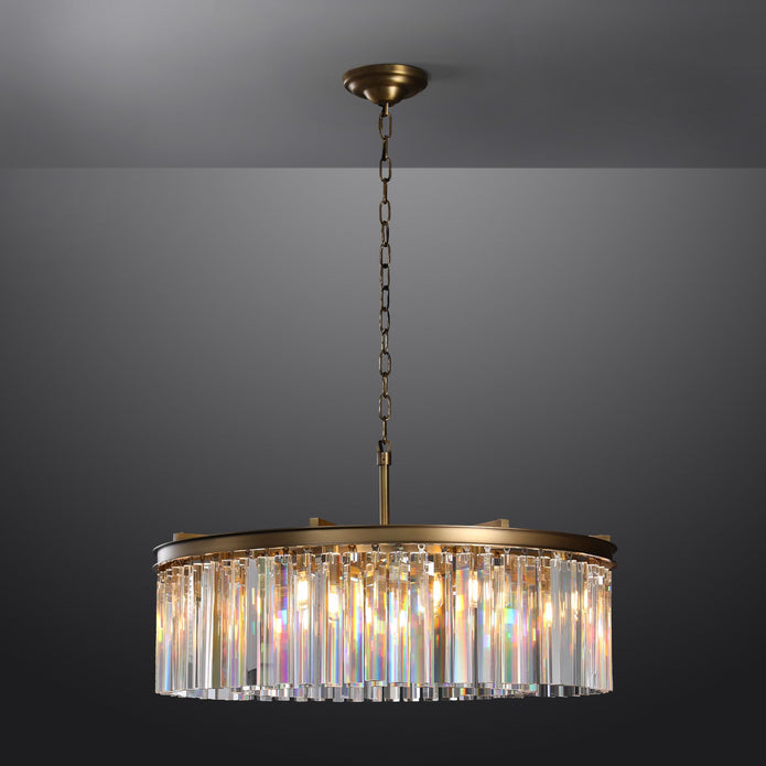Zestra K9 Crystal Round Chandelier 32"