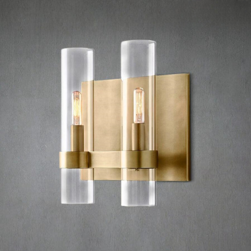 HA Rebecca Glass 2 Light Wall Sconce for Bedroom Kitchen