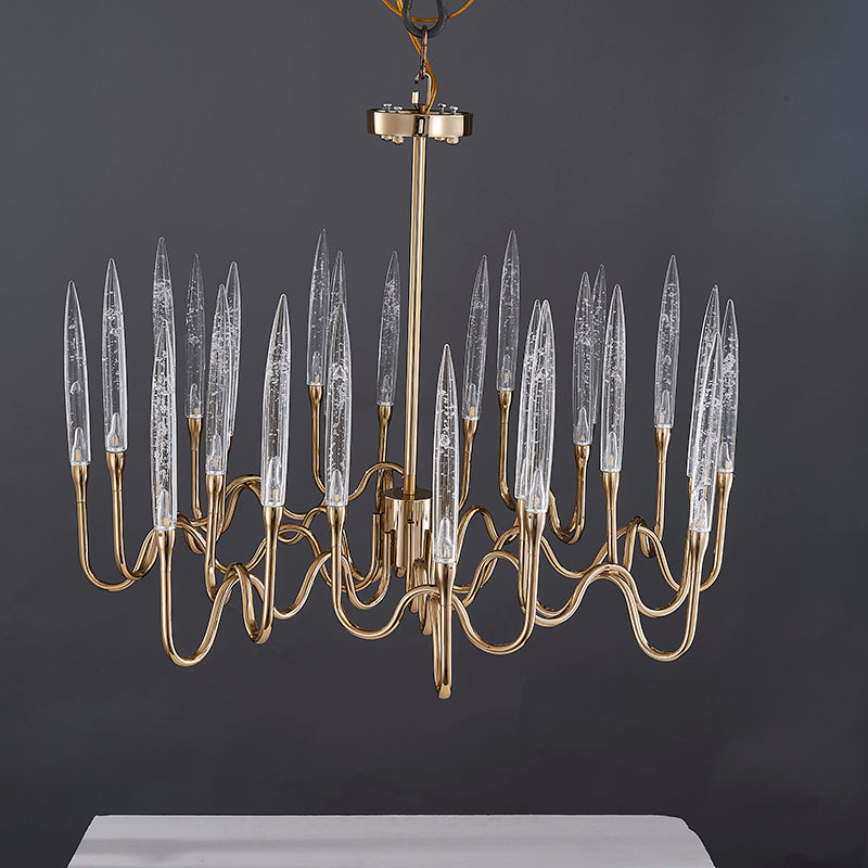 Reese Brass Glass chandelier