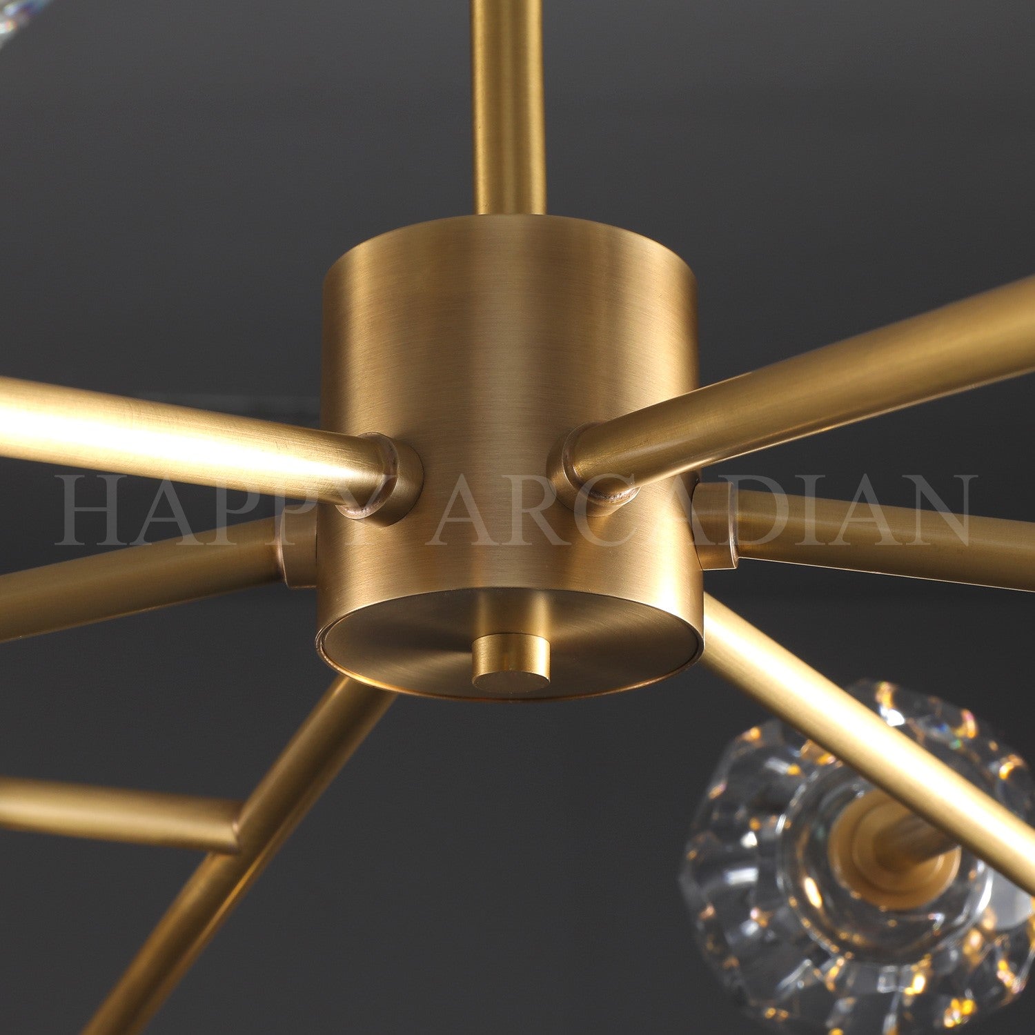 HA Bola De Clear Crystal Round Chandelier 48"