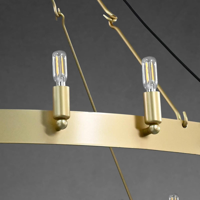 Radiant Vintage Filament Two-Tier Round Chandelier