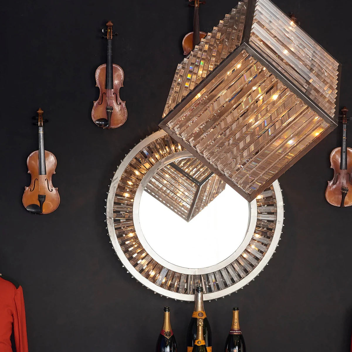 Lita Glass Cube Rectangle Chandelier