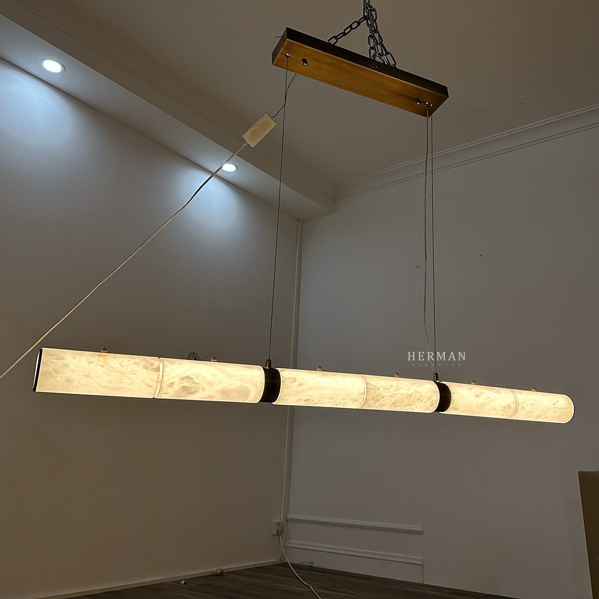 Alabaster Magnificence Art Linear Chandelier 39.4" 47.2" 55.1"