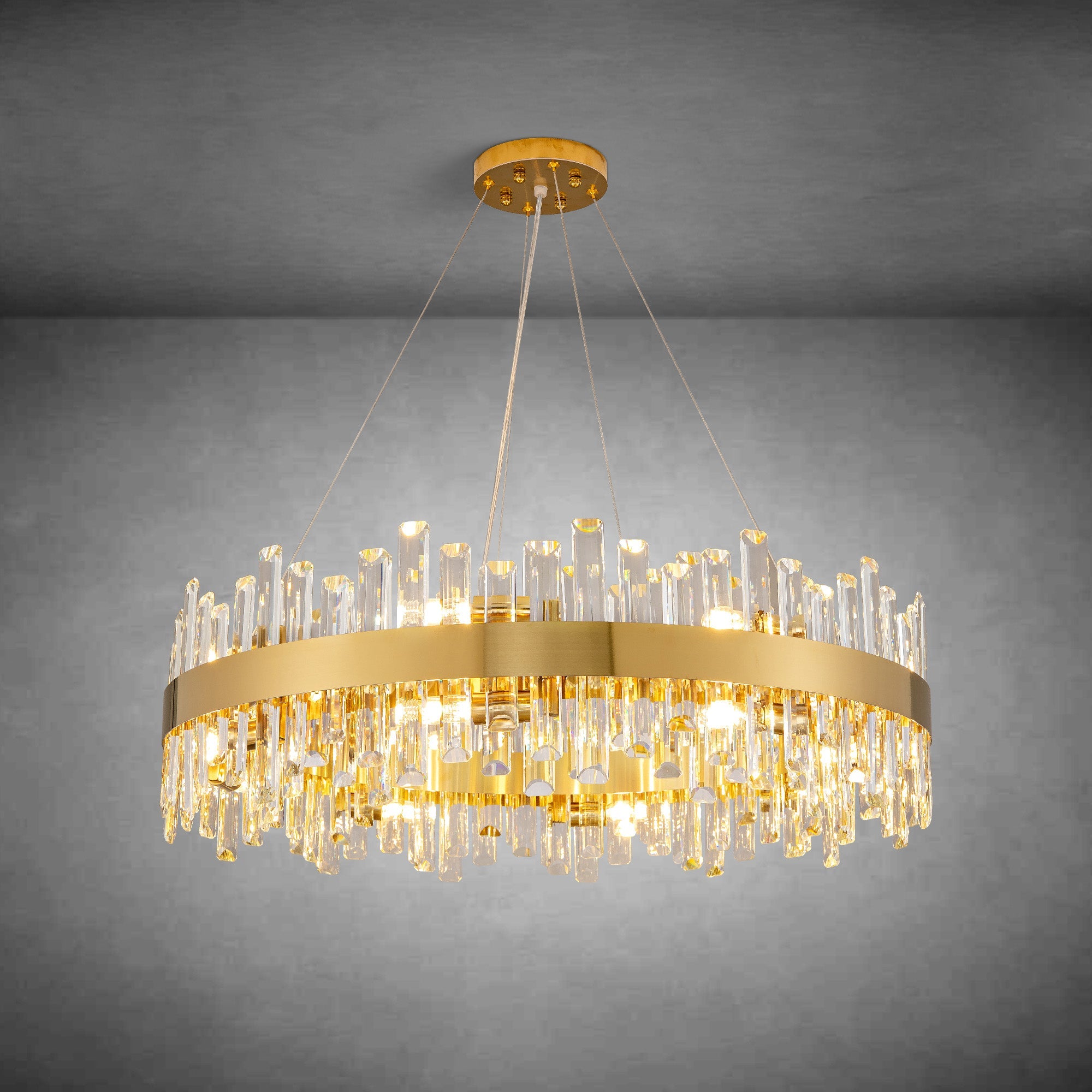 Modern Round Crystal Chandelier