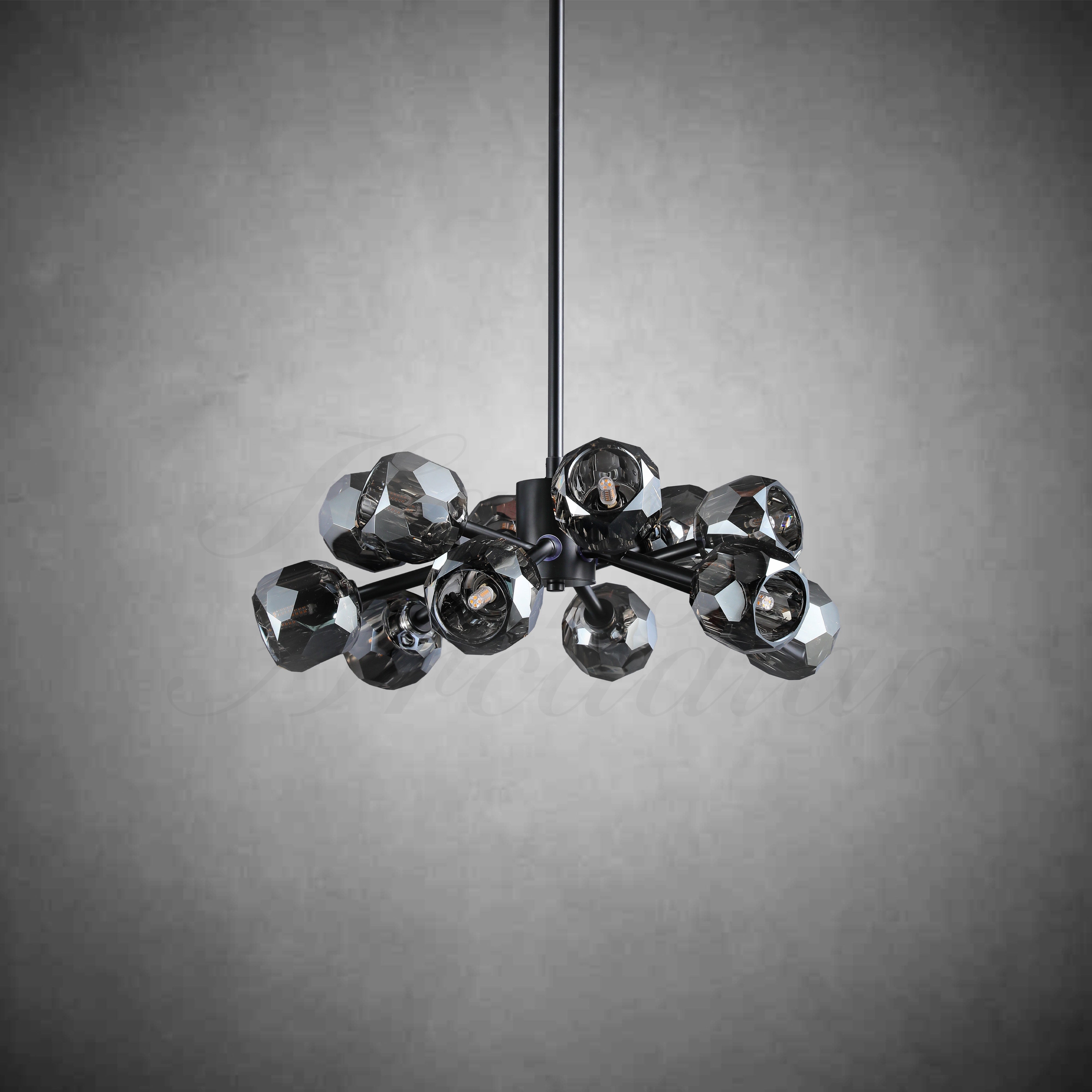 HA Bola De Crystal Ball Round Chandelier 36"