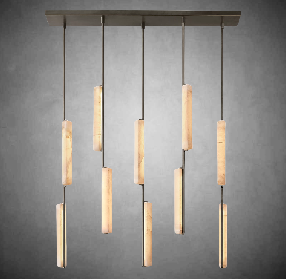Aurivox Alabaster Linear Chandelier