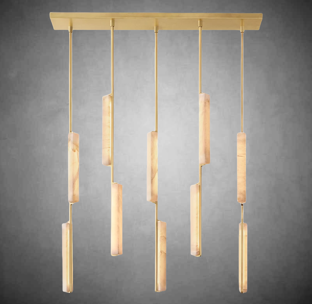 Aurivox Alabaster Linear Chandelier