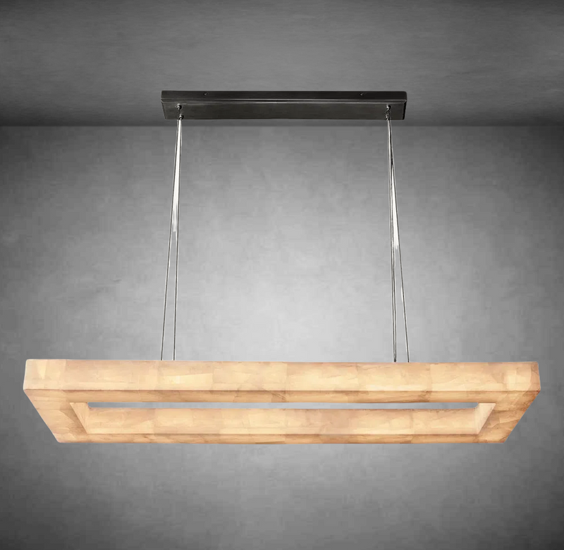 HA Cressida Rectangle Chandelier 54" 72''