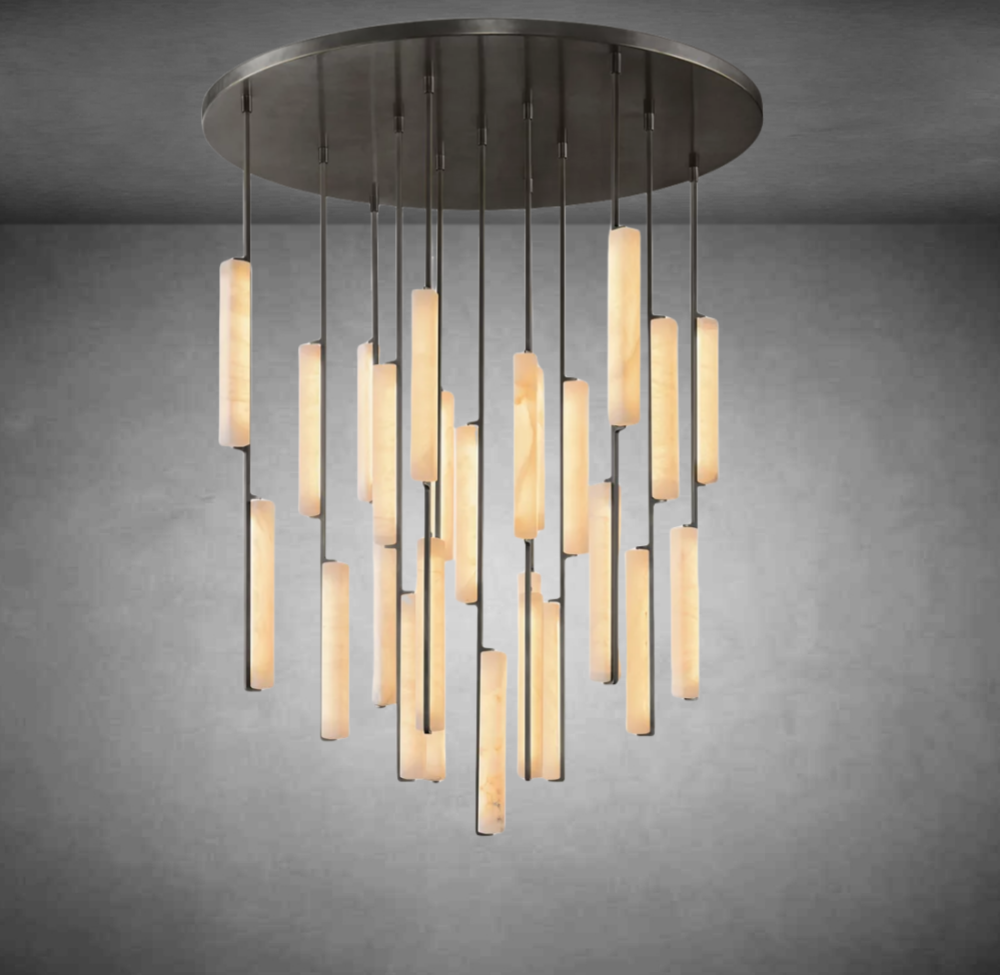 Aurivox Alabaster Round Chandelier