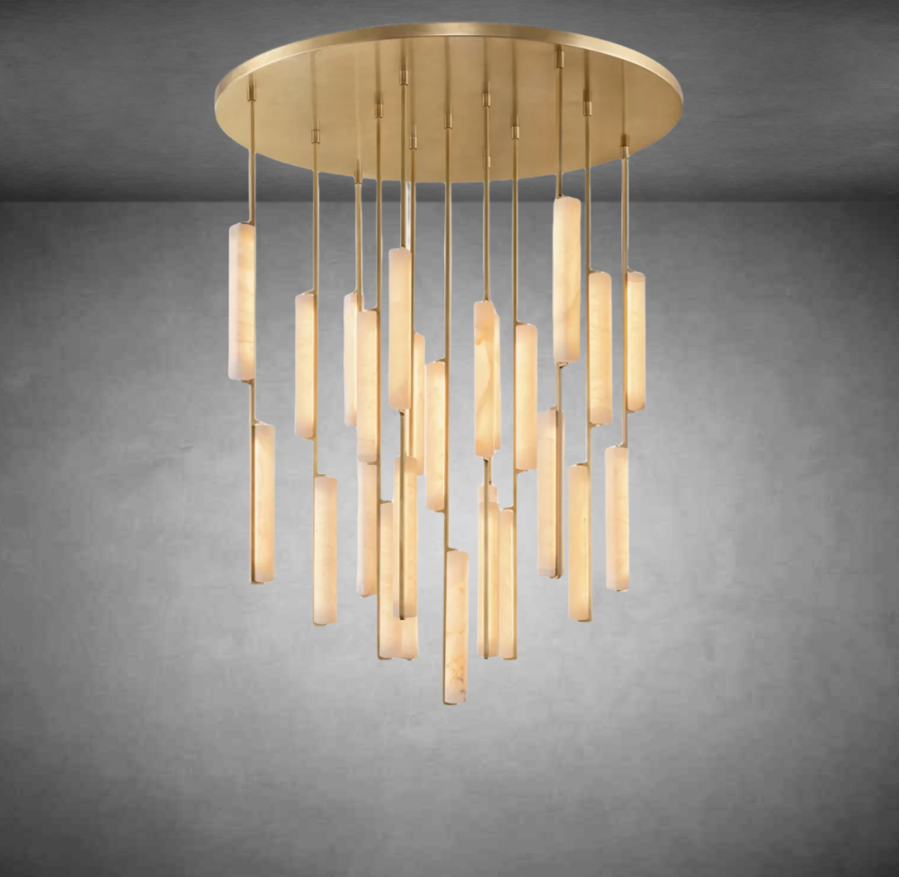 Aurivox Alabaster Round Chandelier