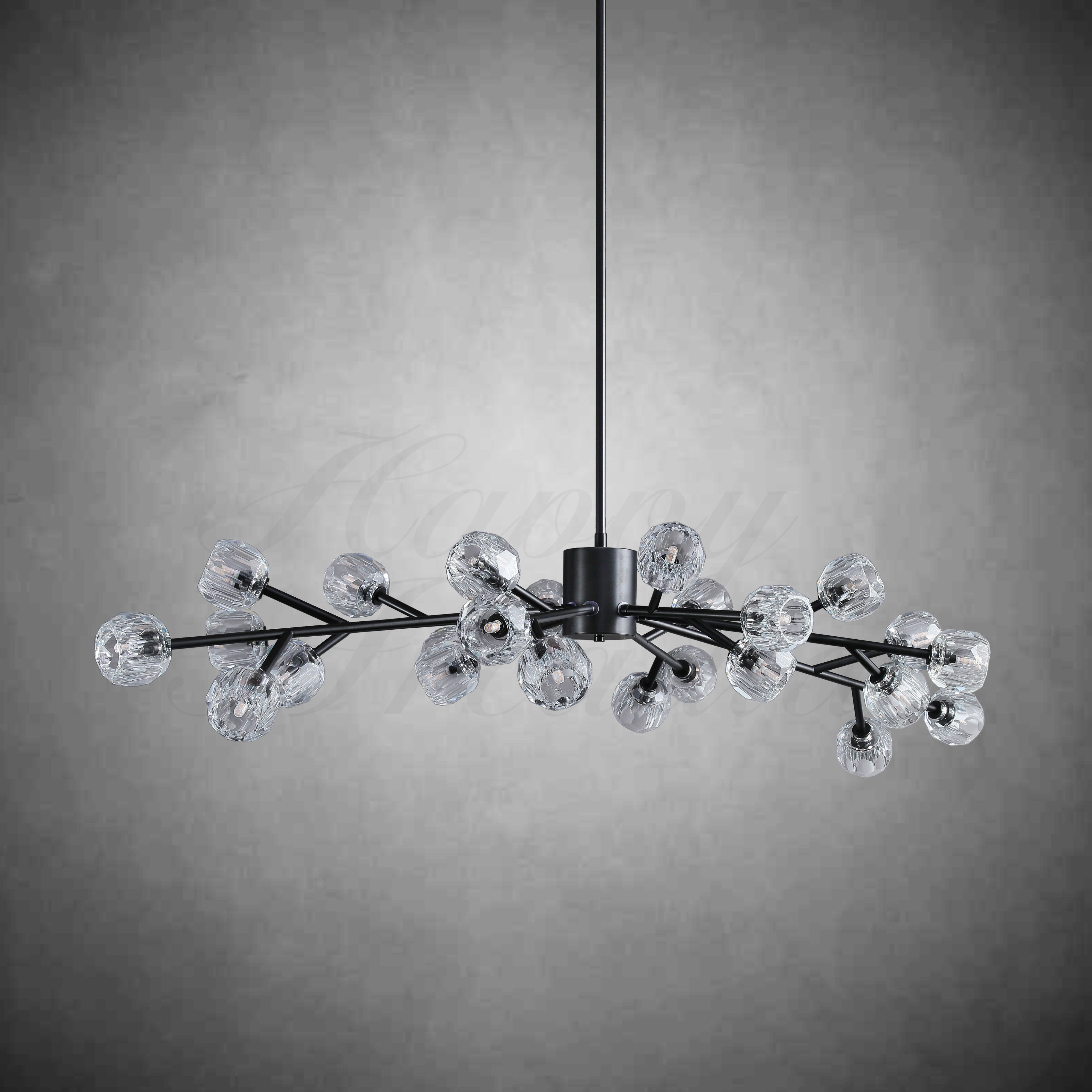 HA Bola De Clear Crystal Round Chandelier 60"