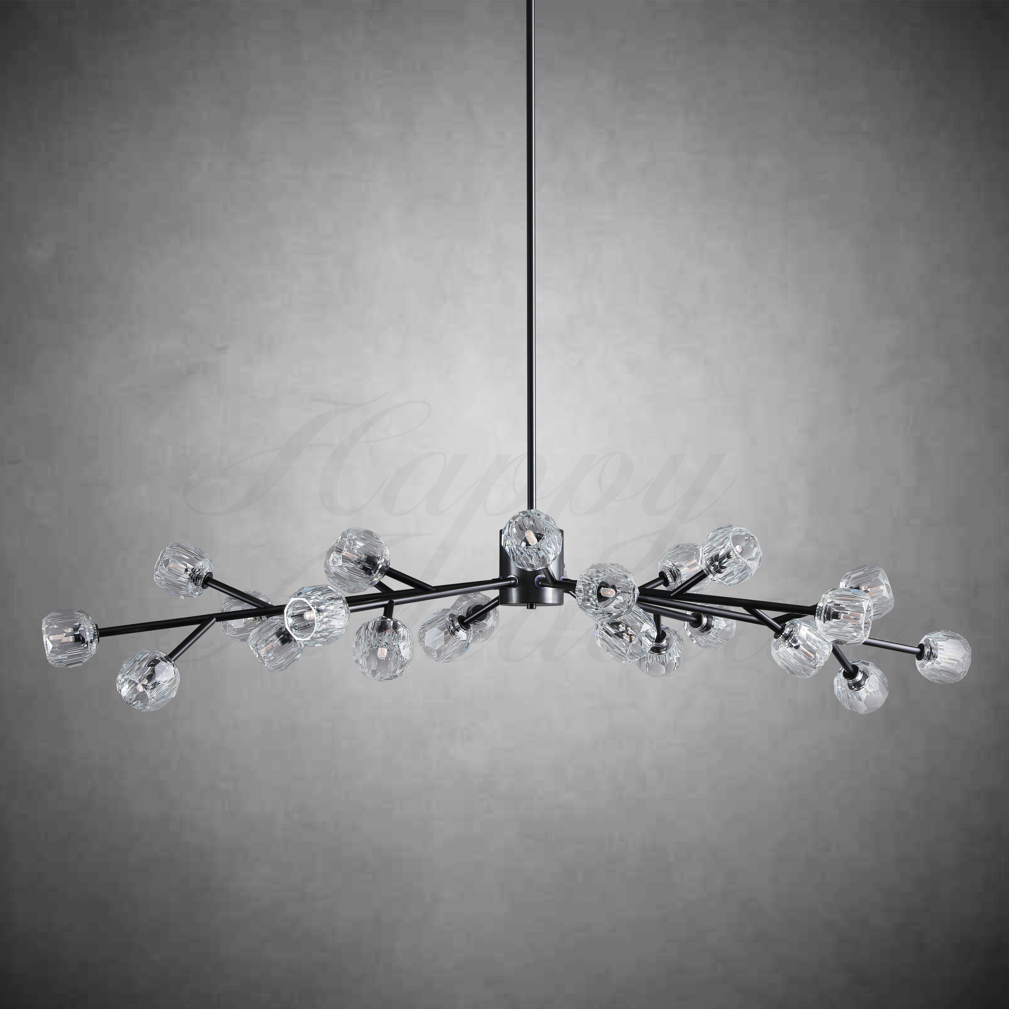 HA Bola De Clear Crystal Round Chandelier 72"