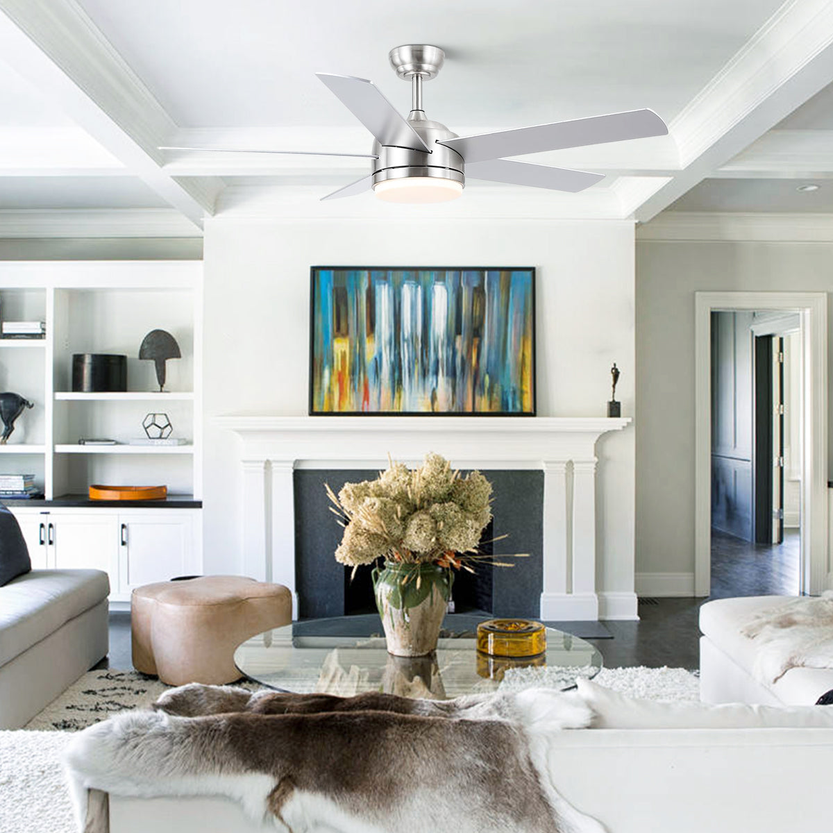 Modern Recessed Ceiling Fan Light