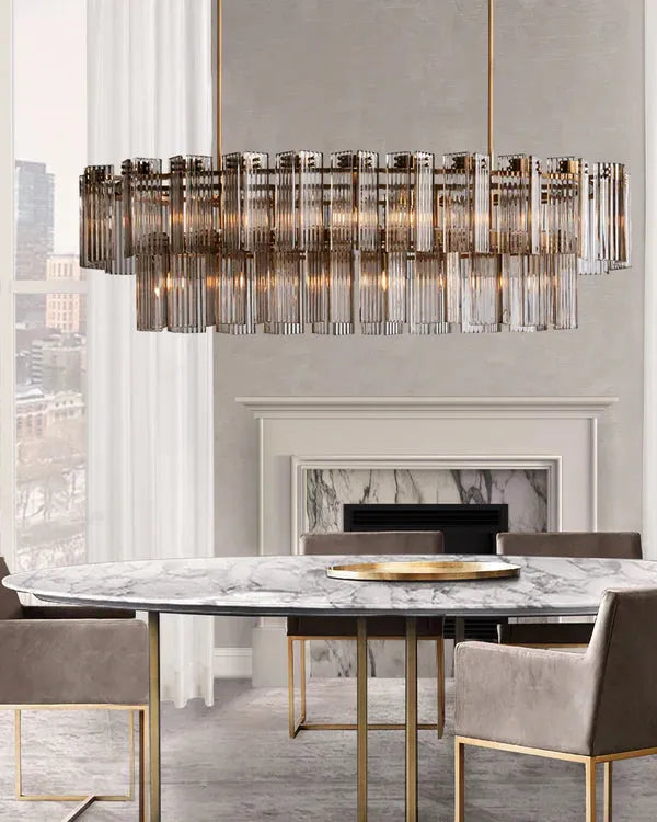 Delsie Oval 2 Tiered Chandelier