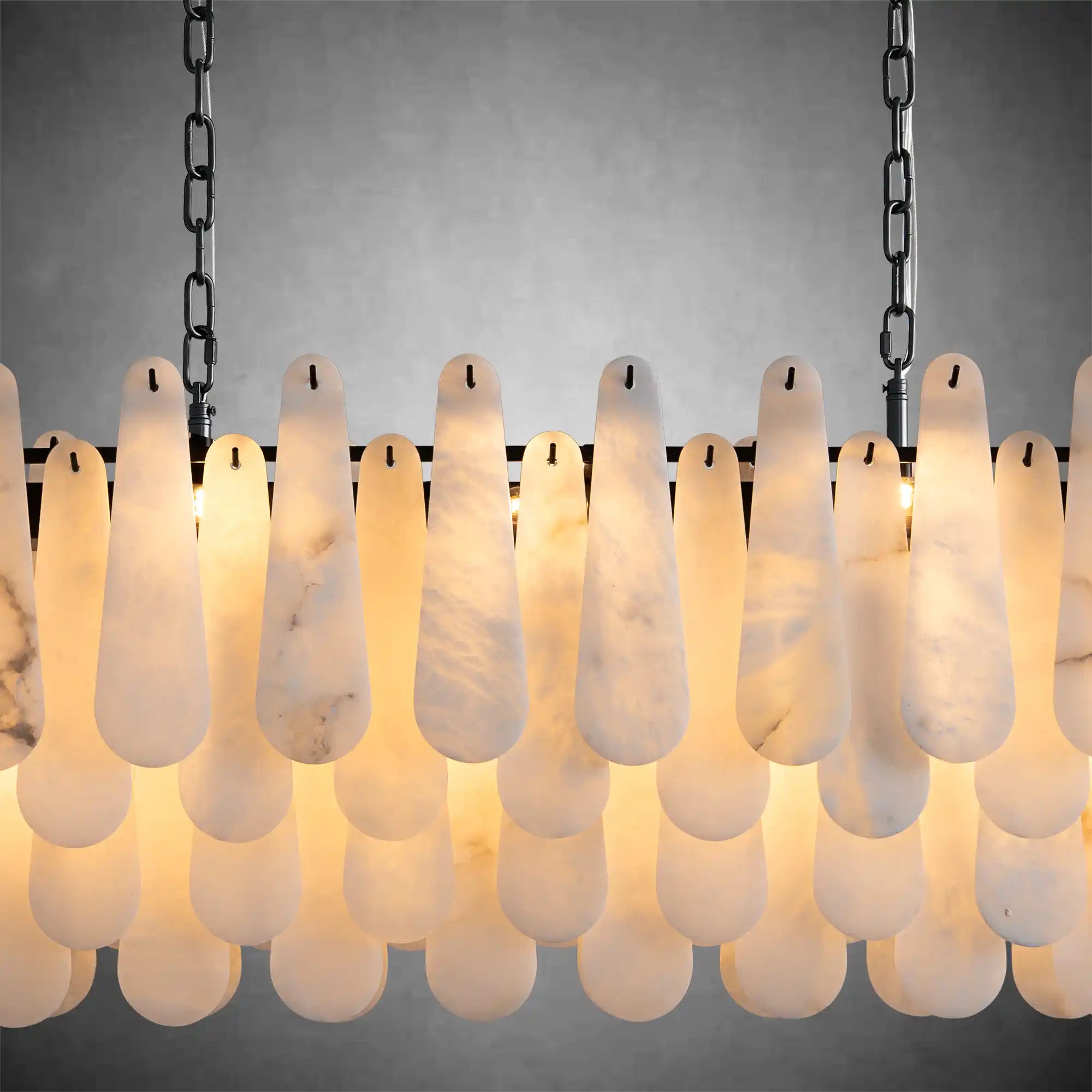 Modern Alabaster Black Round Pendant light