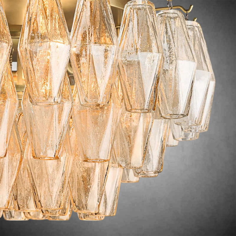 Eclipsia Glass Round Flush Mount