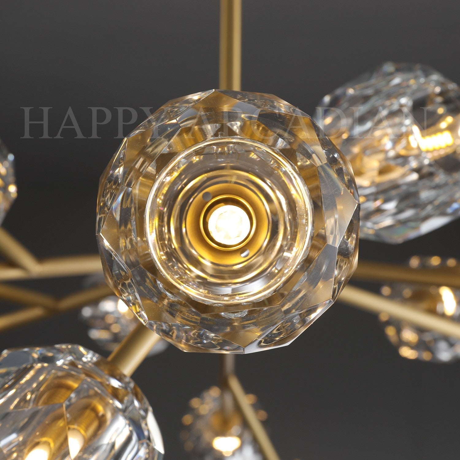 HA Bola De Crystal Round Chandelier 24"