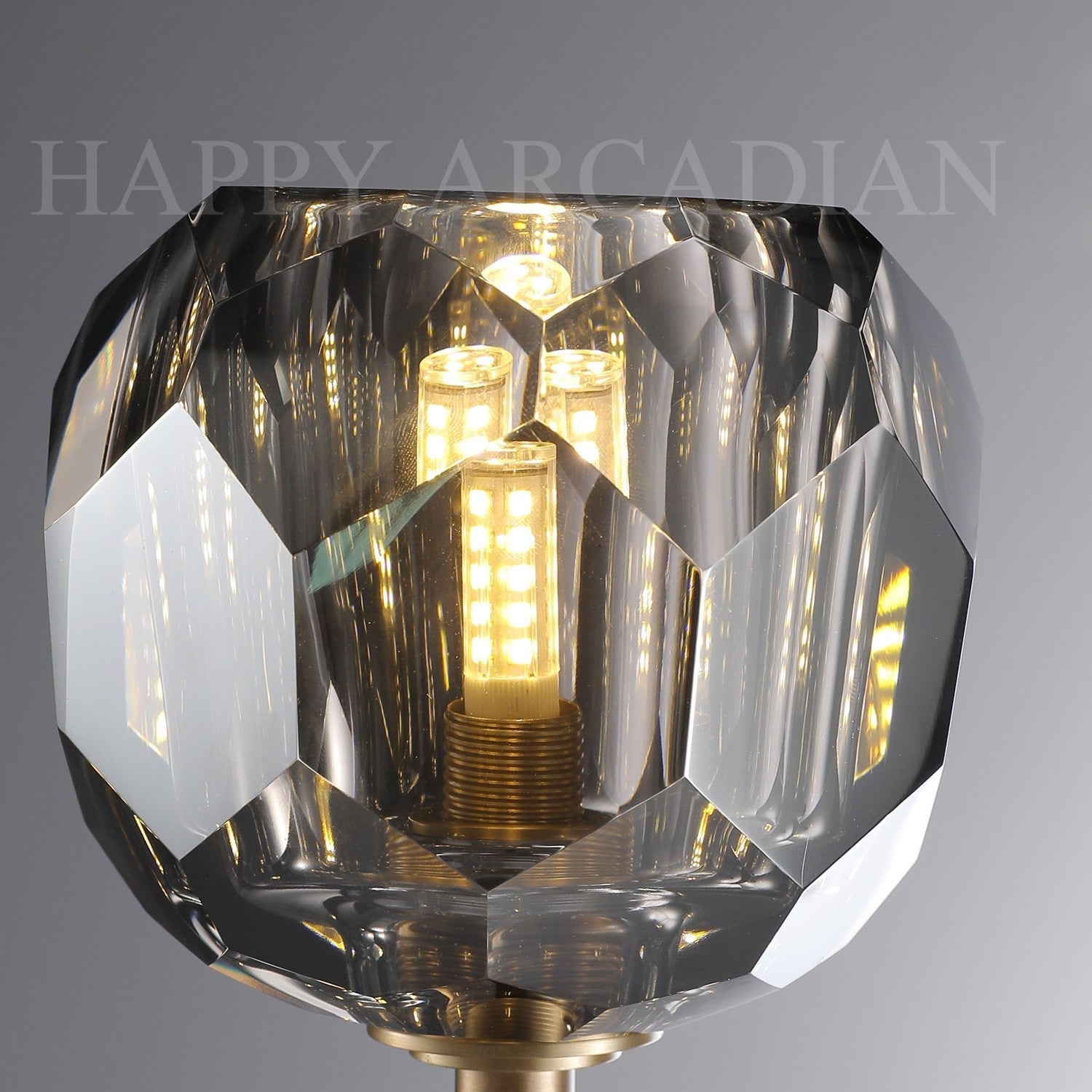 HA Bola De Short Style Smoke Crystal Wall Sconces