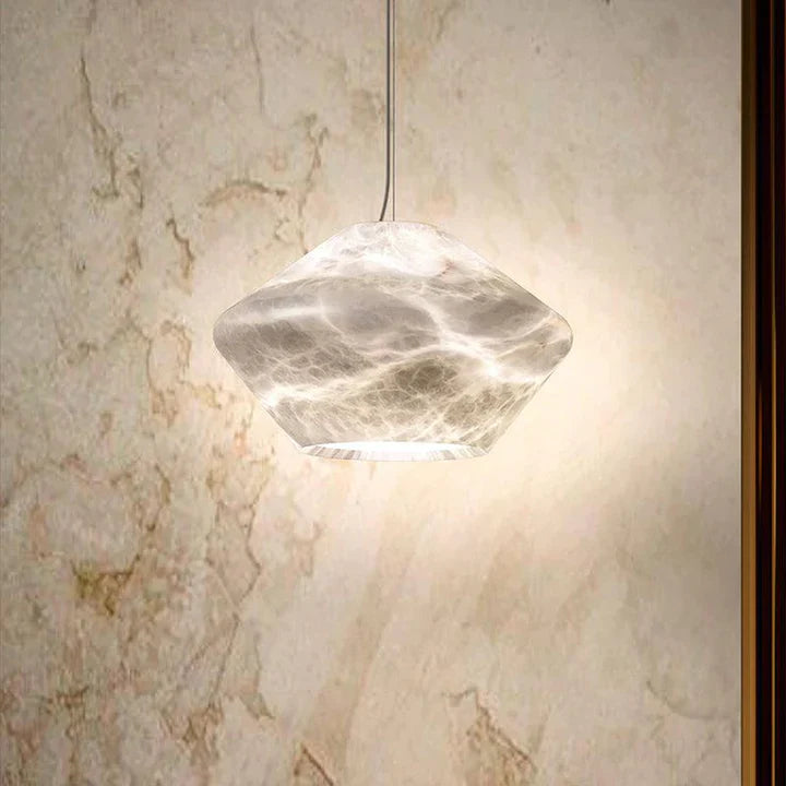 Alabaster Bedside Pendant Light, Living Room Pendant Light