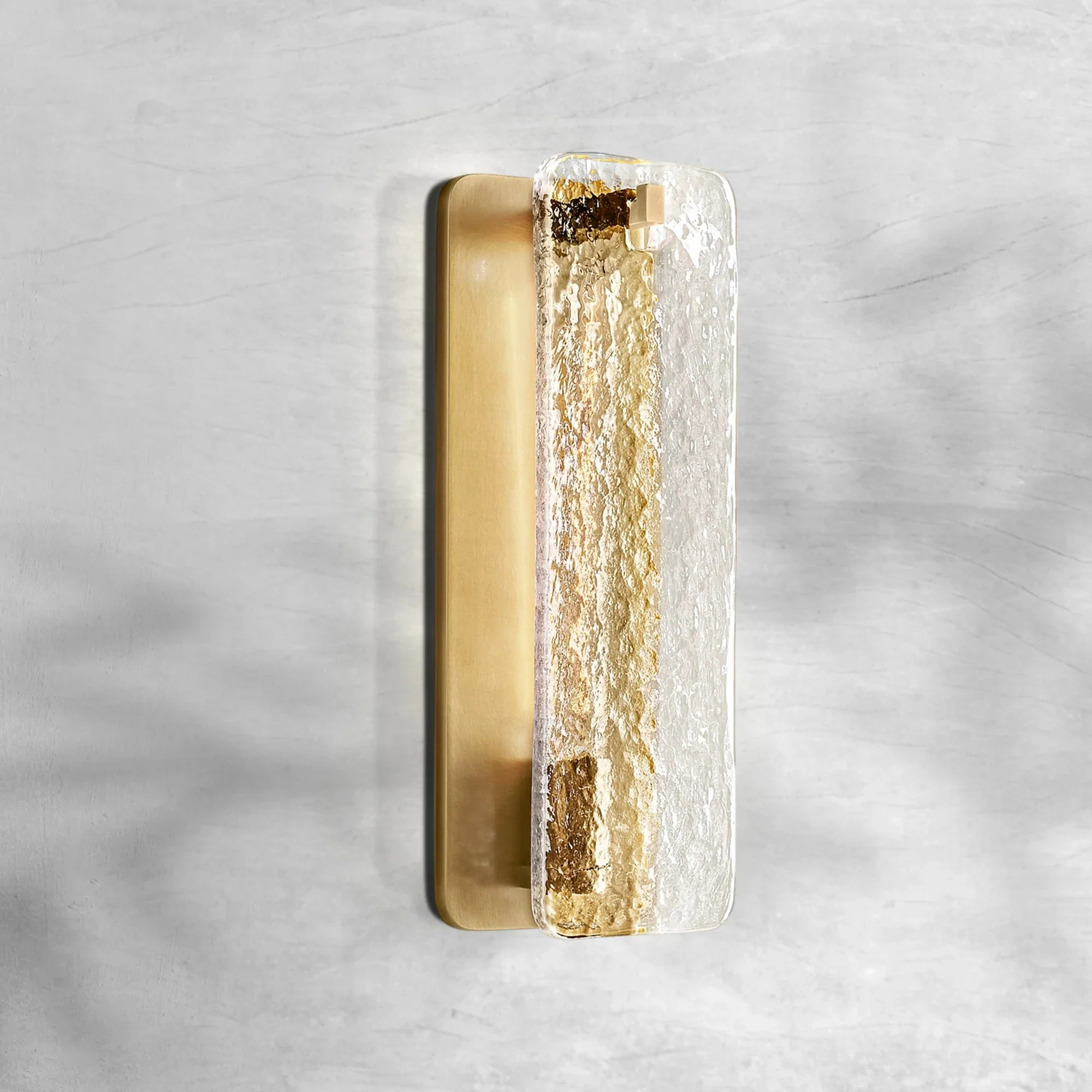 Elegant Calame Glass Wall Sconce with Burnished Brass Finish