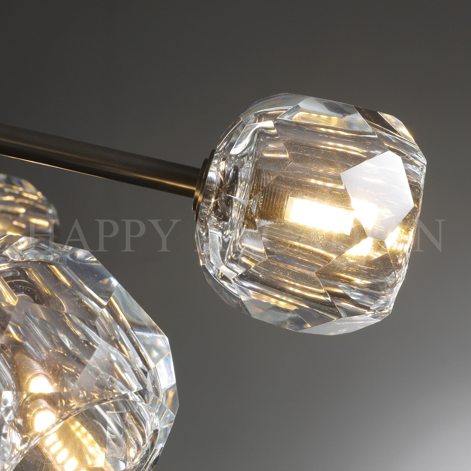 HA Bola De Clear Crystal Round Chandelier 48"