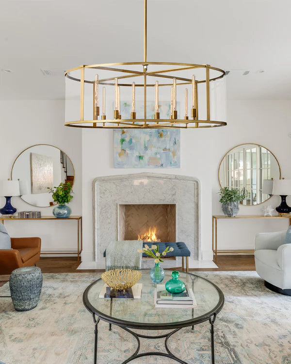 Verao Glass Round Chandelier 33"