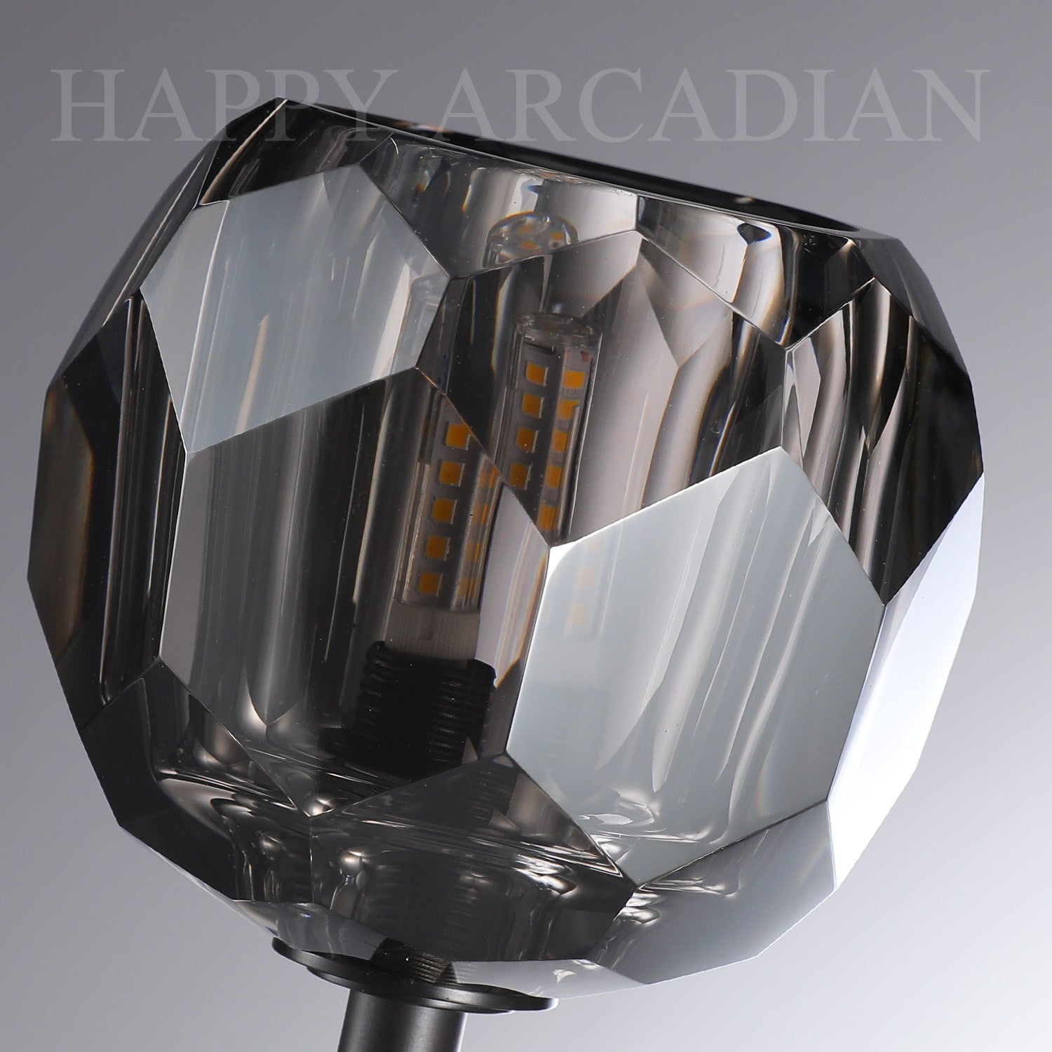 HA Bola De Short Style Smoke Crystal Wall Sconces