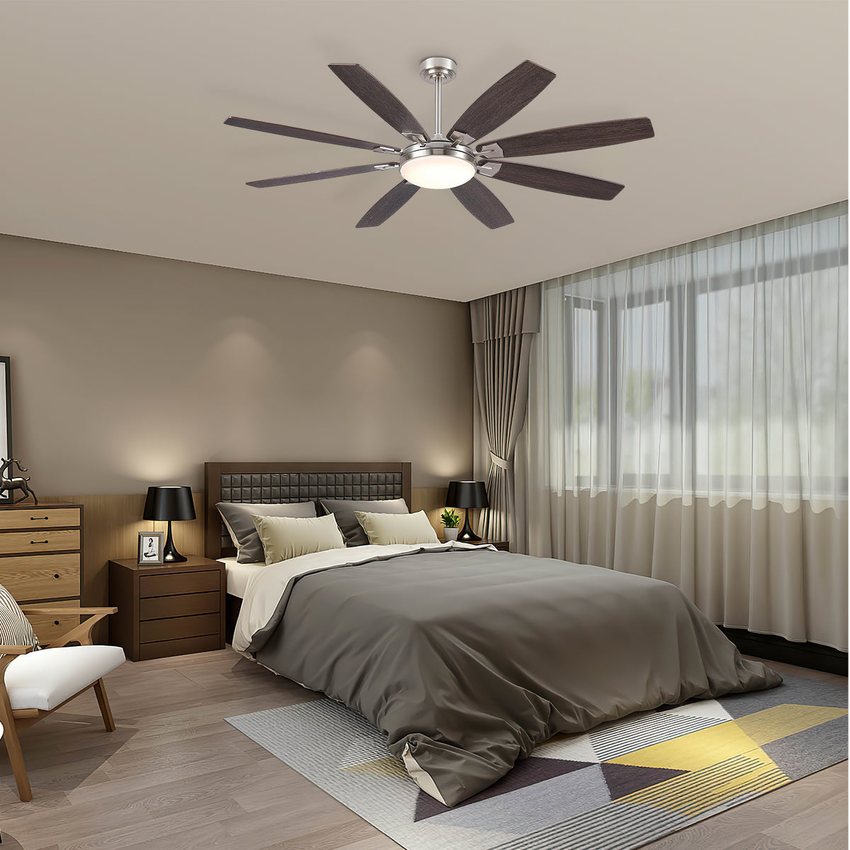 Zephyra Ceiling Fans with Lights 66"
