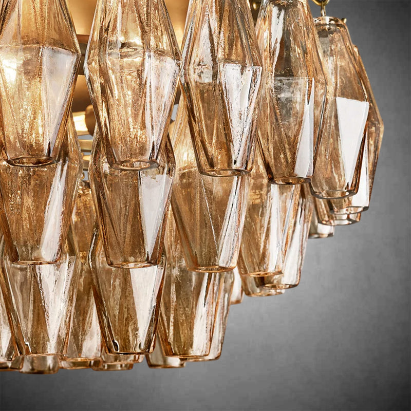 Eclipsia Glass Round Flush Mount