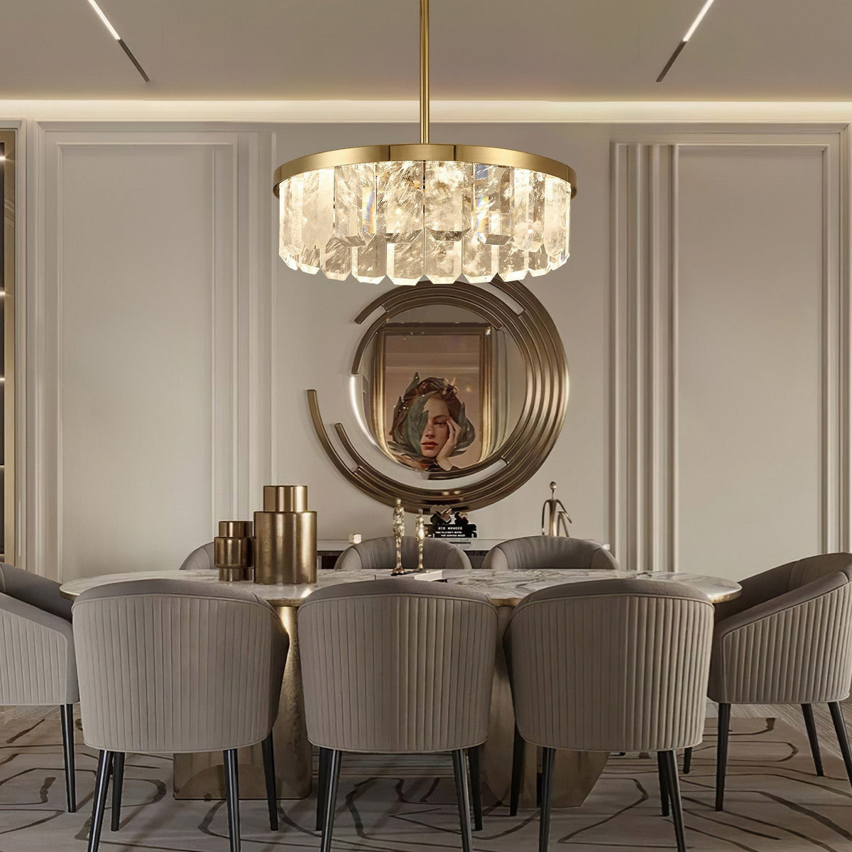 Selene Linear Crystal Chandelier