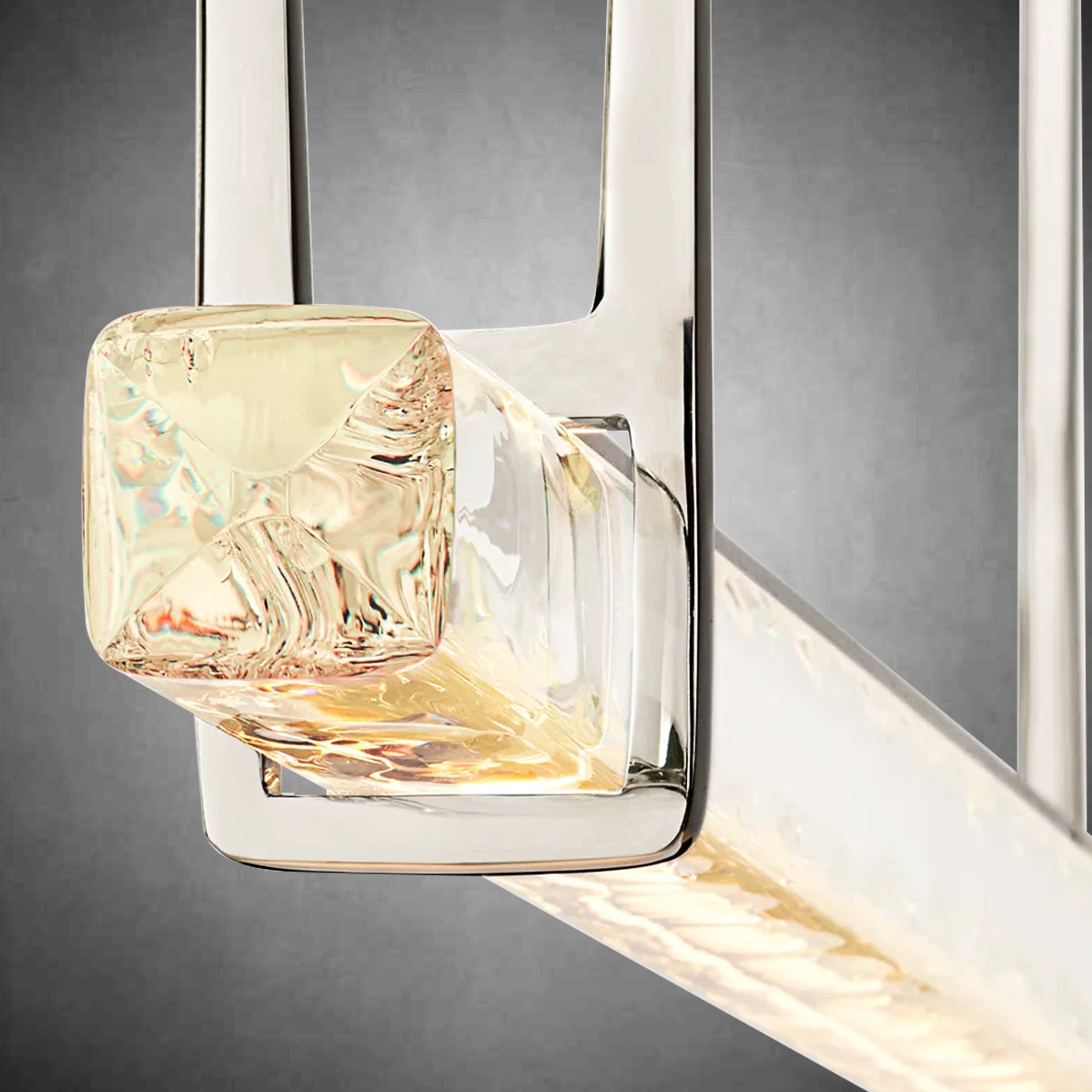 Aurivox Crystal Single Bar Linear Chandelier