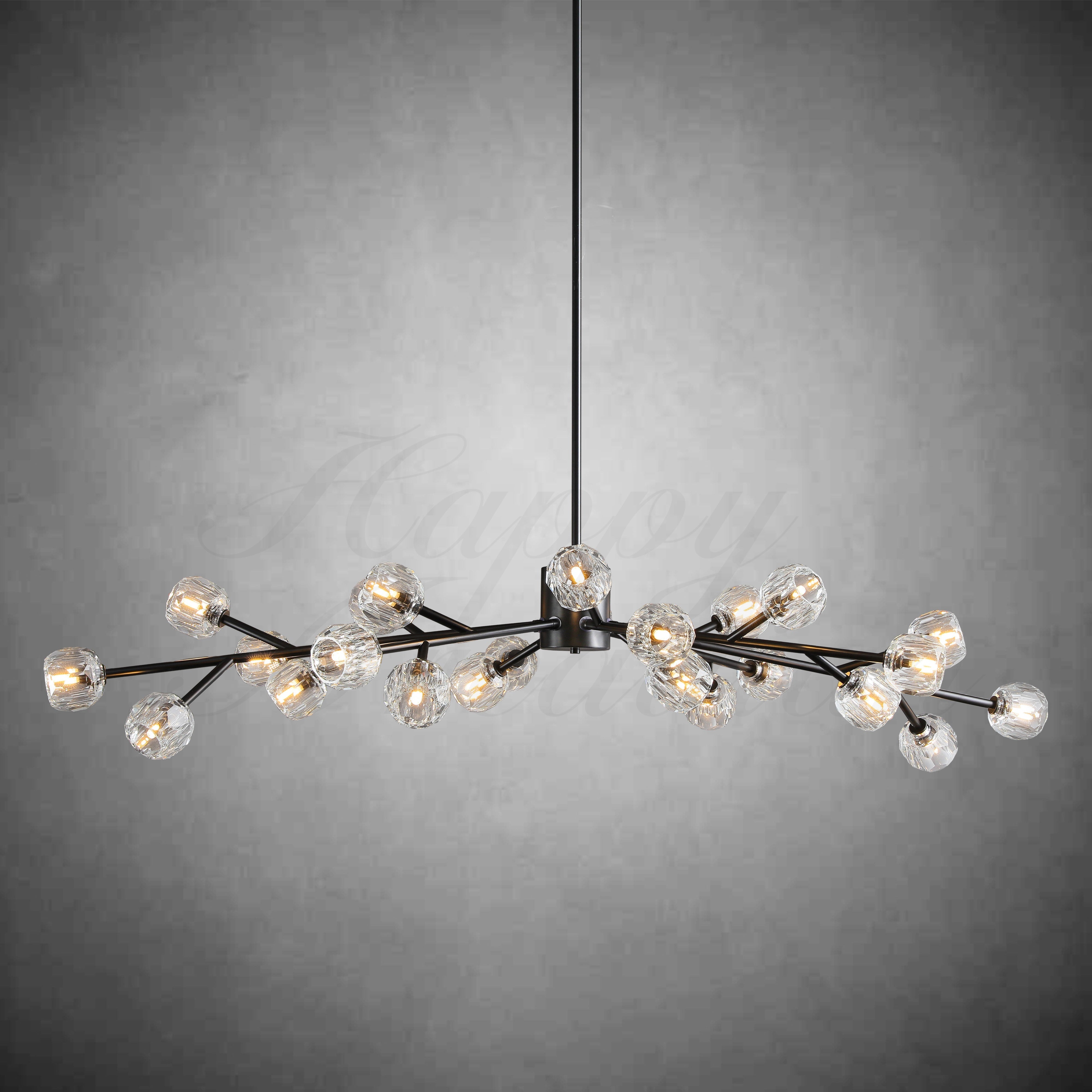 HA Bola De Clear Crystal Round Chandelier 72"