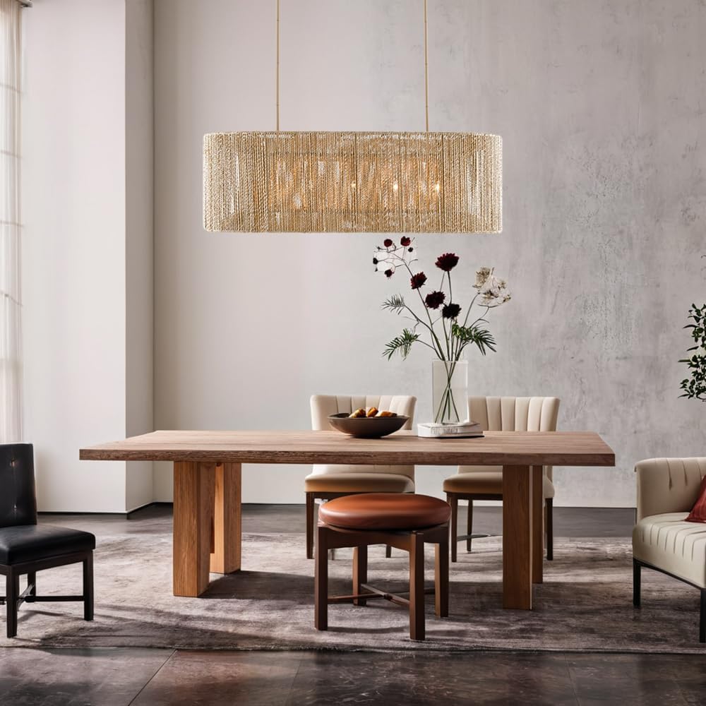 Farrington Abaca Linear Chandelier 42"