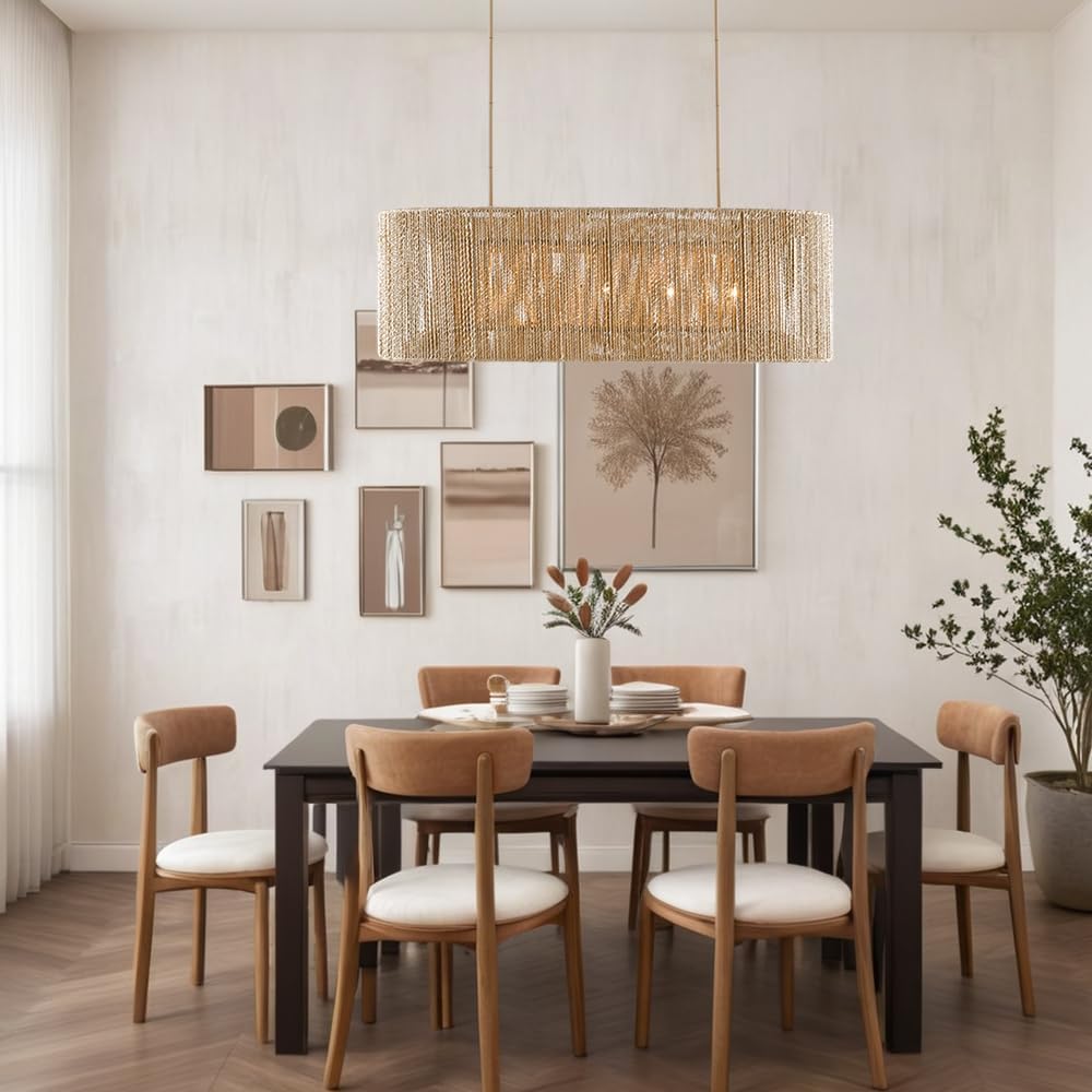 Farrington Abaca Linear Chandelier 42"