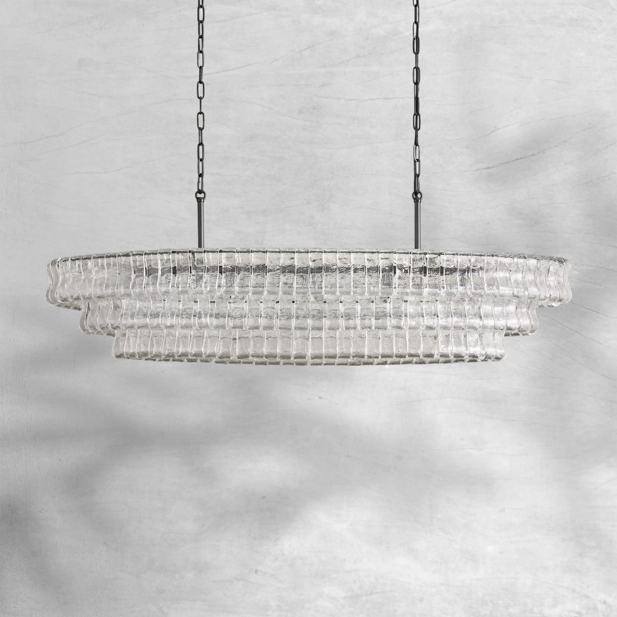 Glacien Oval Chandelier 54"W/65"W