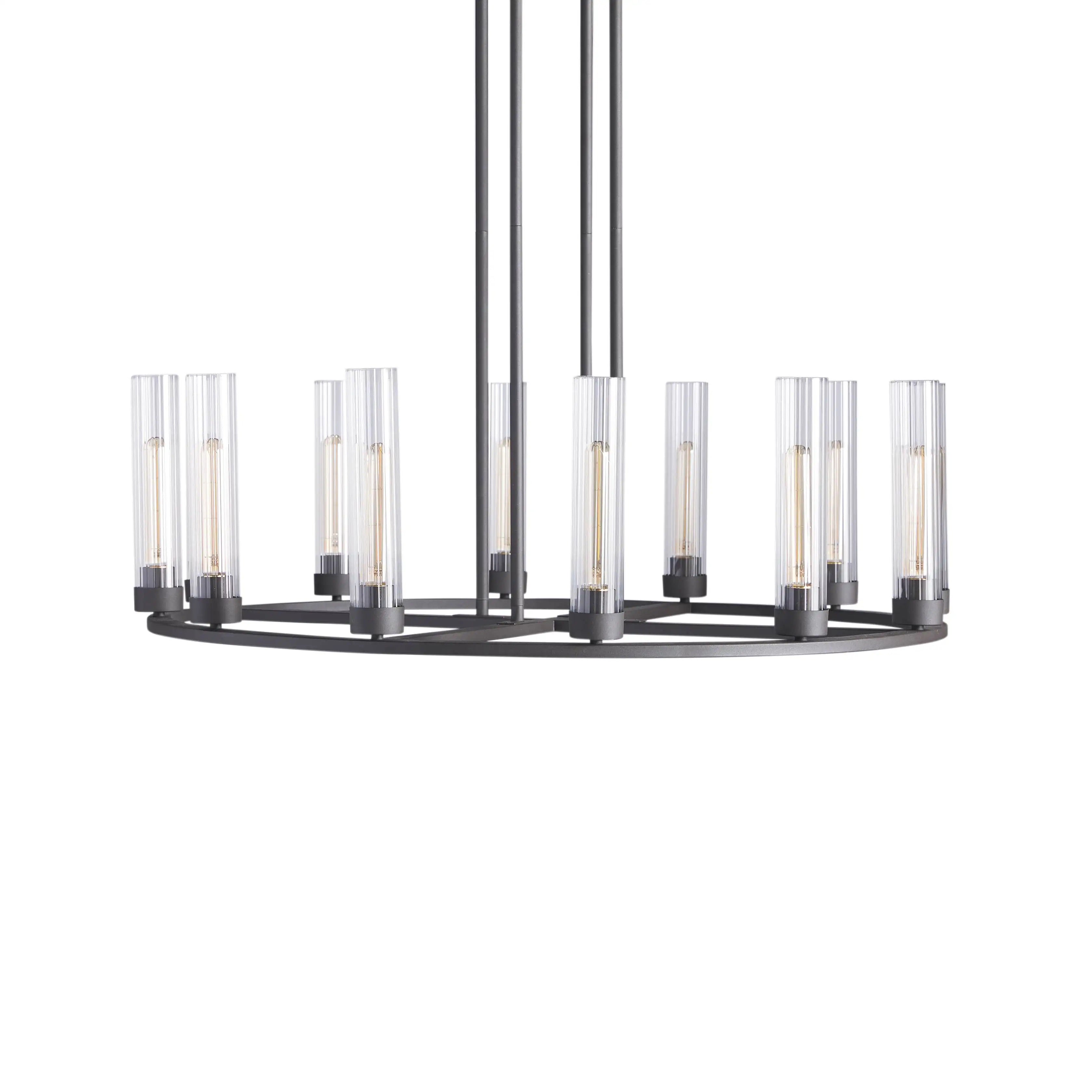 Andreas Round Glass Chandelier 30"W 40"W