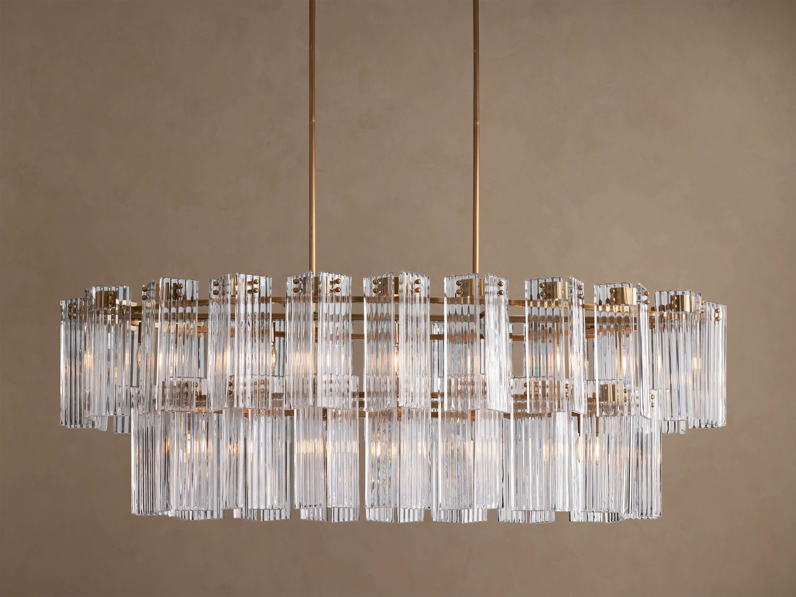 Delsie Oval Tiered Chandelier 63'' 72"W