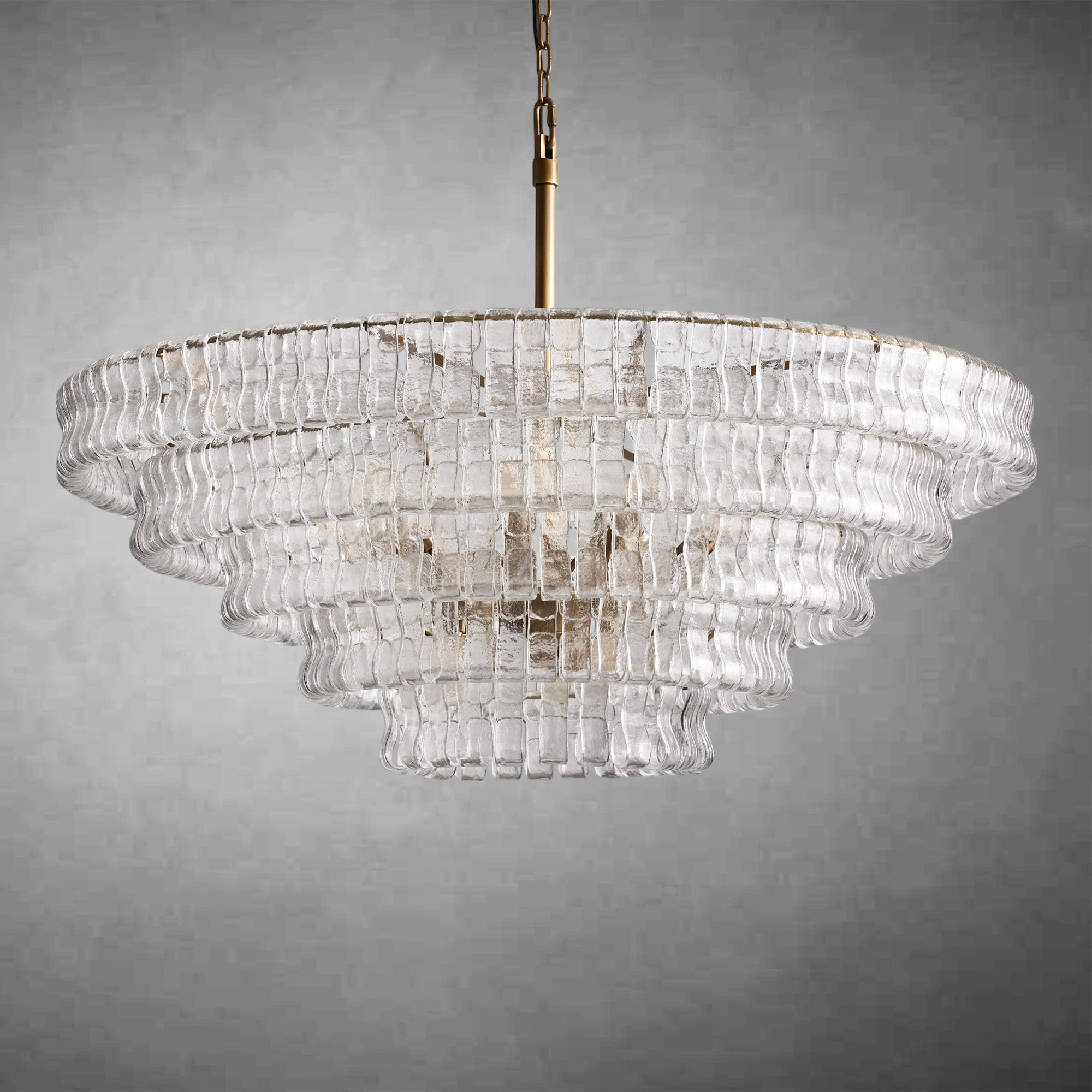 Ghiaccio Glass Round Chandelier