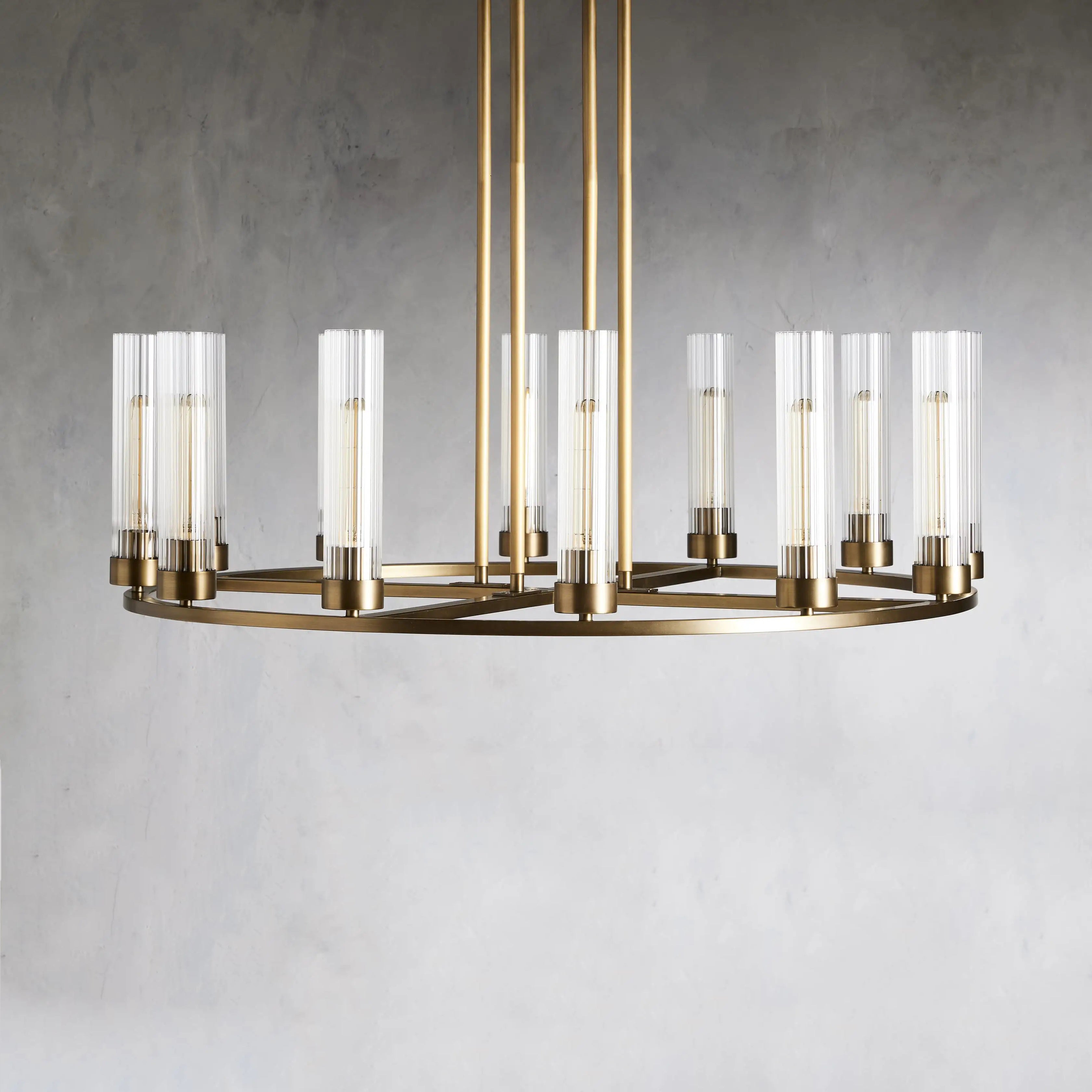 Andreas Round Glass Chandelier 30"W 40"W