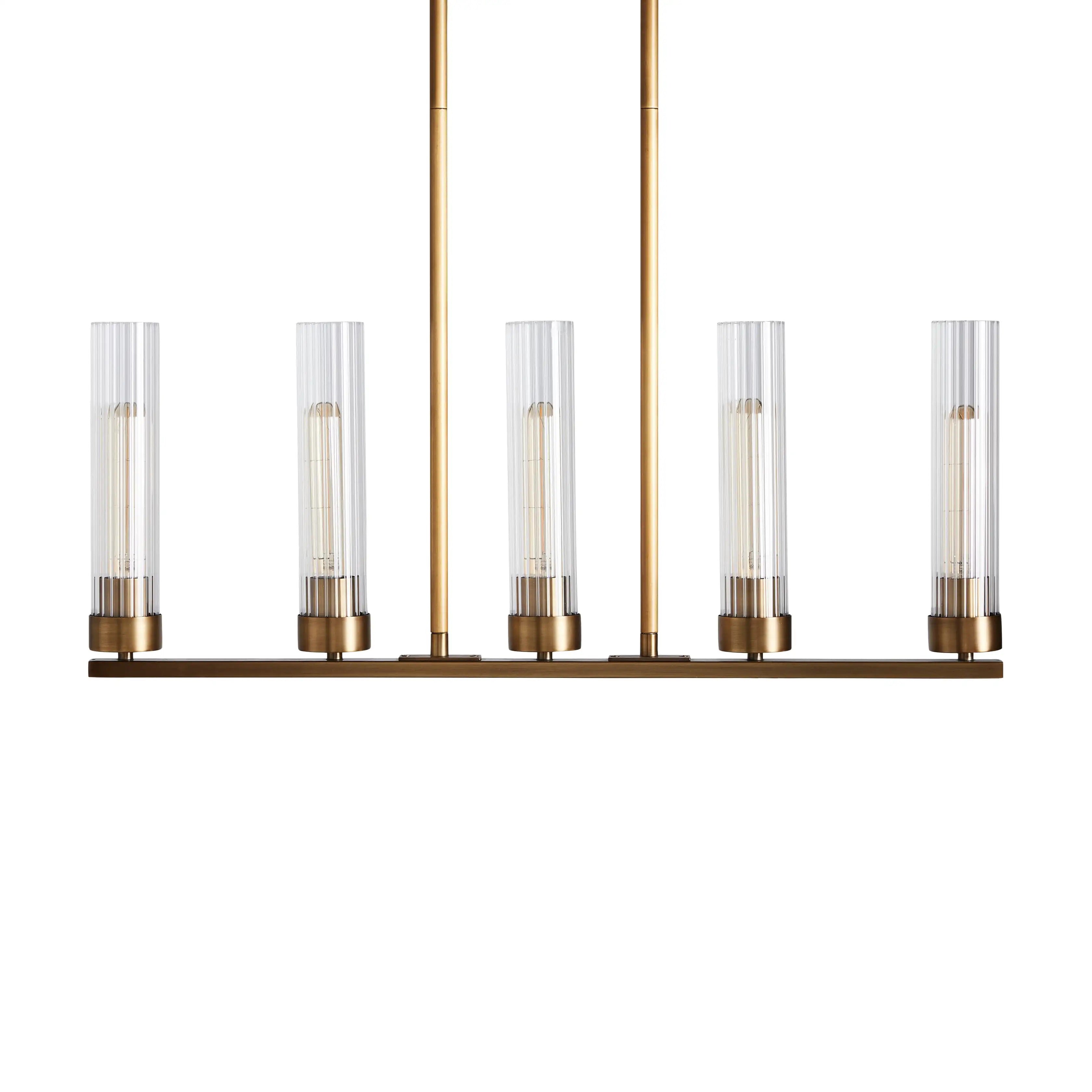 Andreas Glass Linear Chandelier Lighting