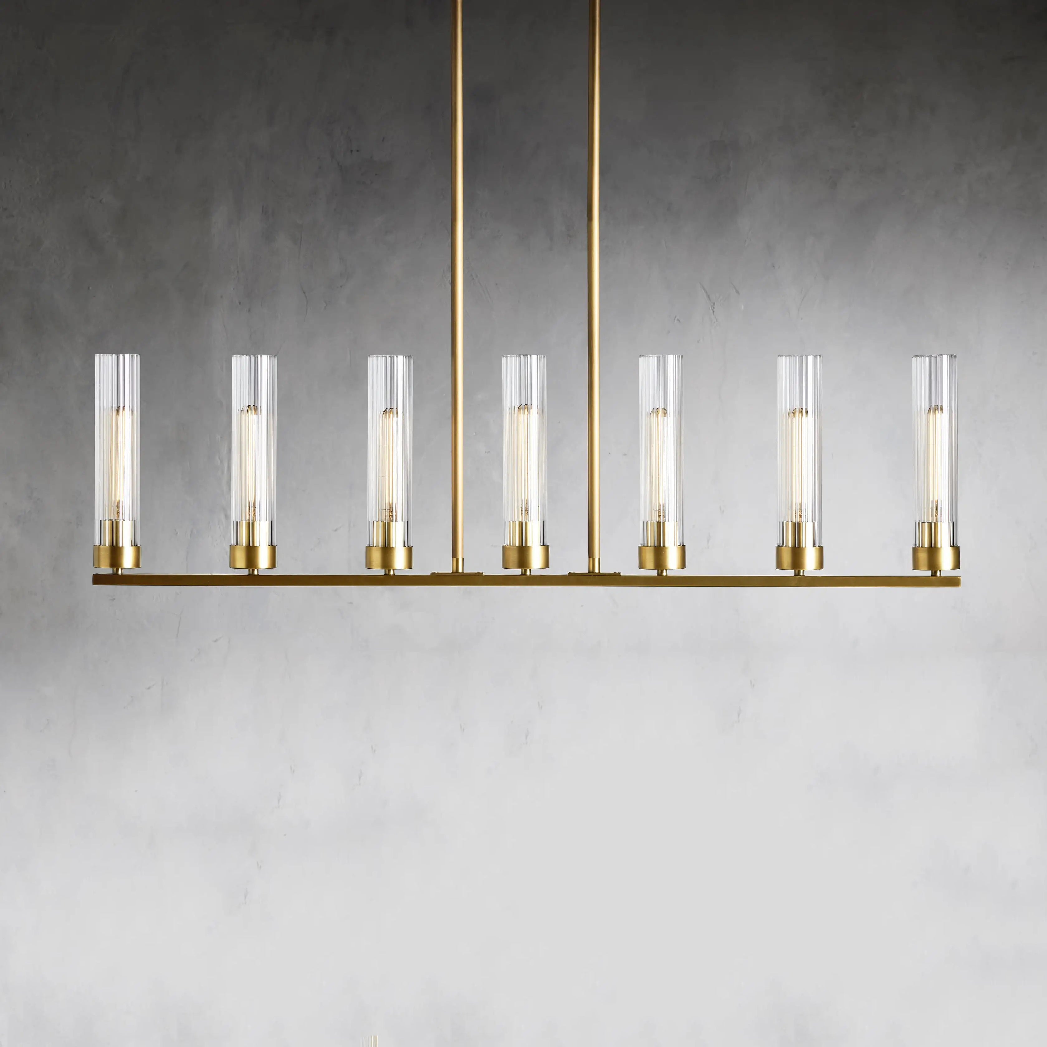 Andreas Glass Linear Chandelier Lighting