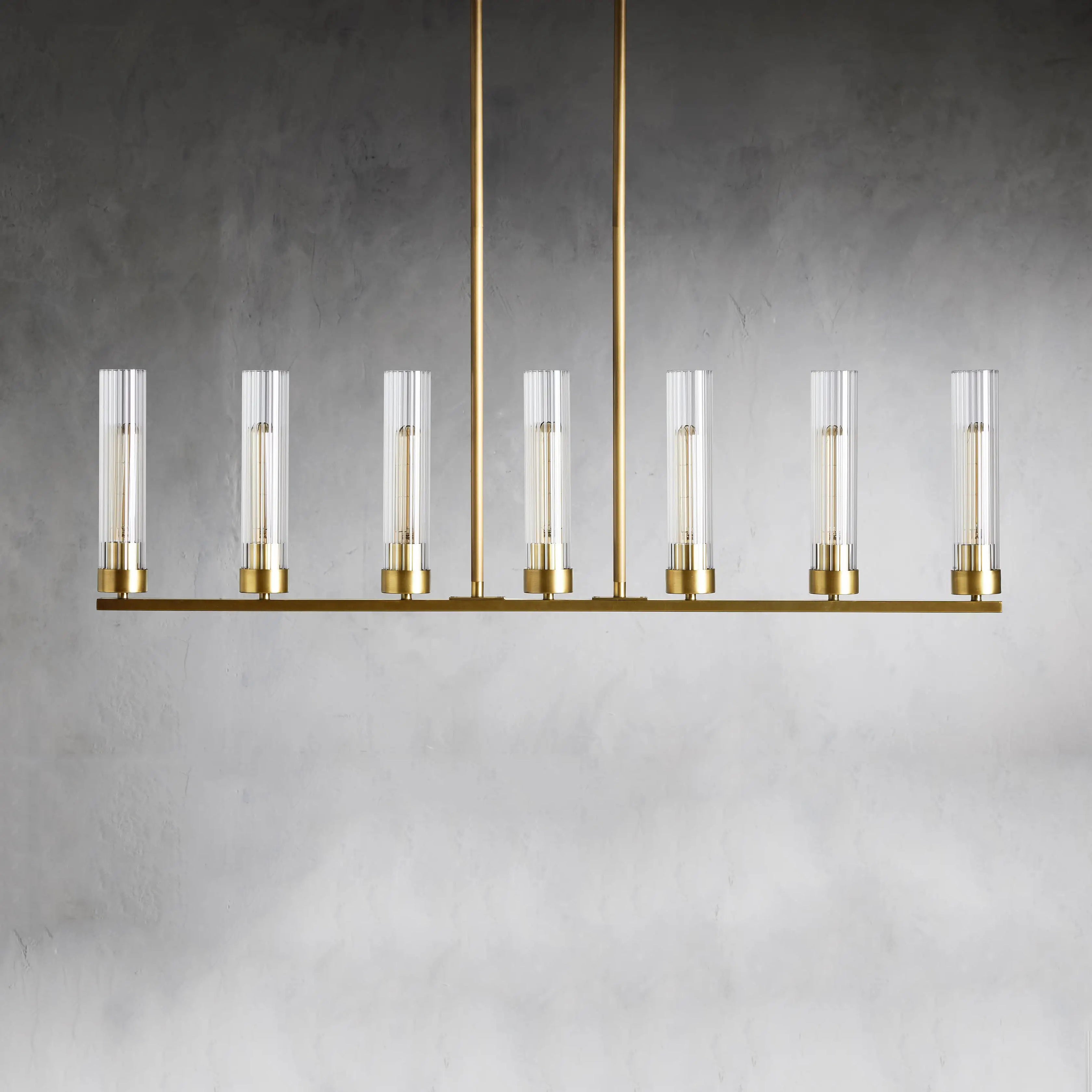 Andreas Glass Linear Chandelier Lighting