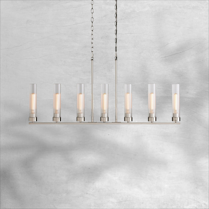 Andreas Glass Linear Chandelier Lighting